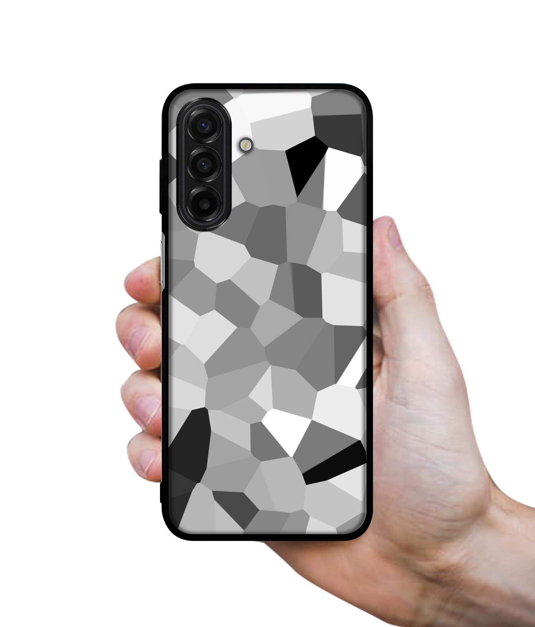 Black & White Mathematical Shape Designer 2D Printed Back Case Cover for Samsung Galaxy A17 5G / F17 5G / M17 5G