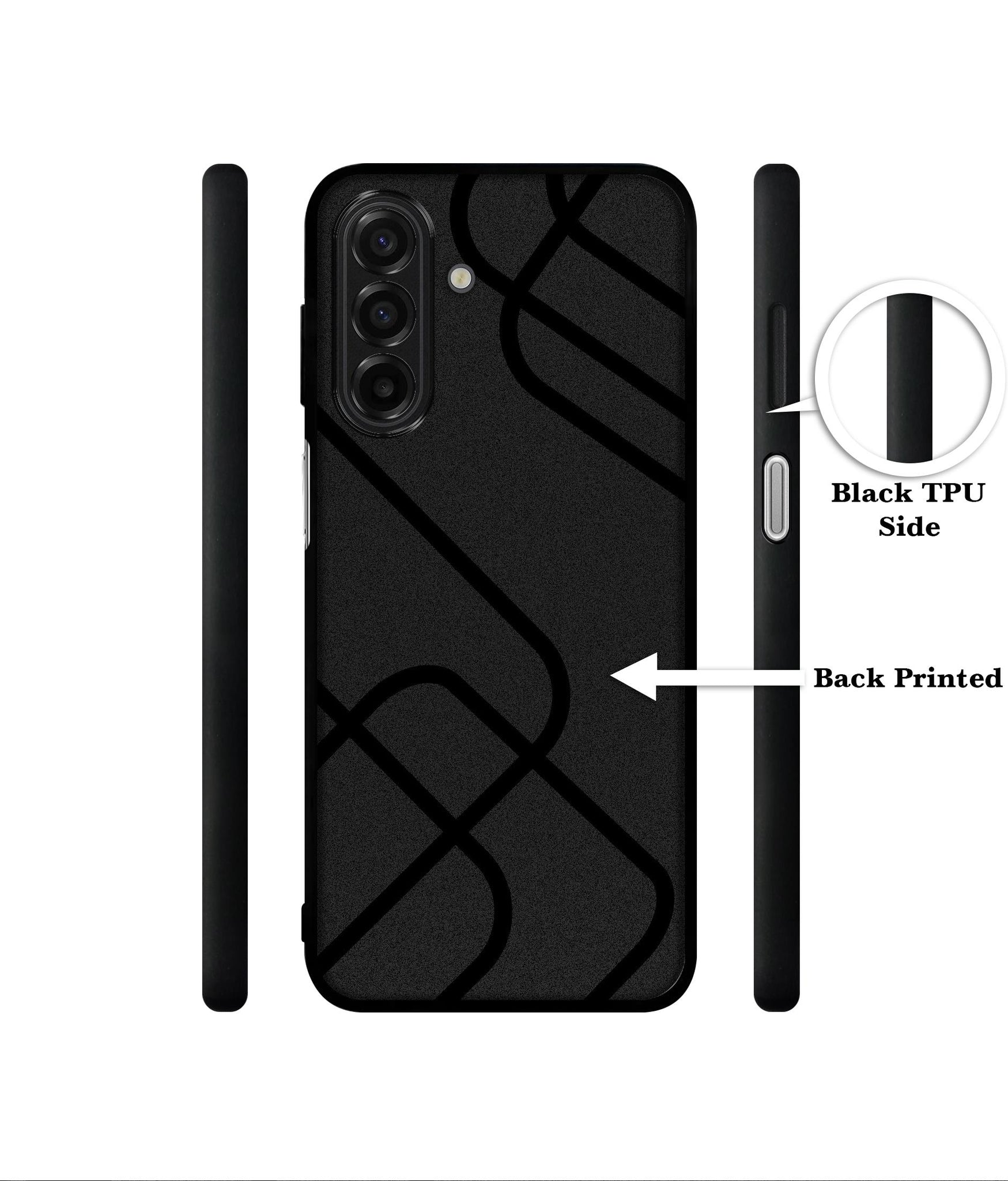 Zig-Zag Black Line Designer 2D Printed Back Case Cover for Samsung Galaxy A17 5G / F17 5G / M17 5G
