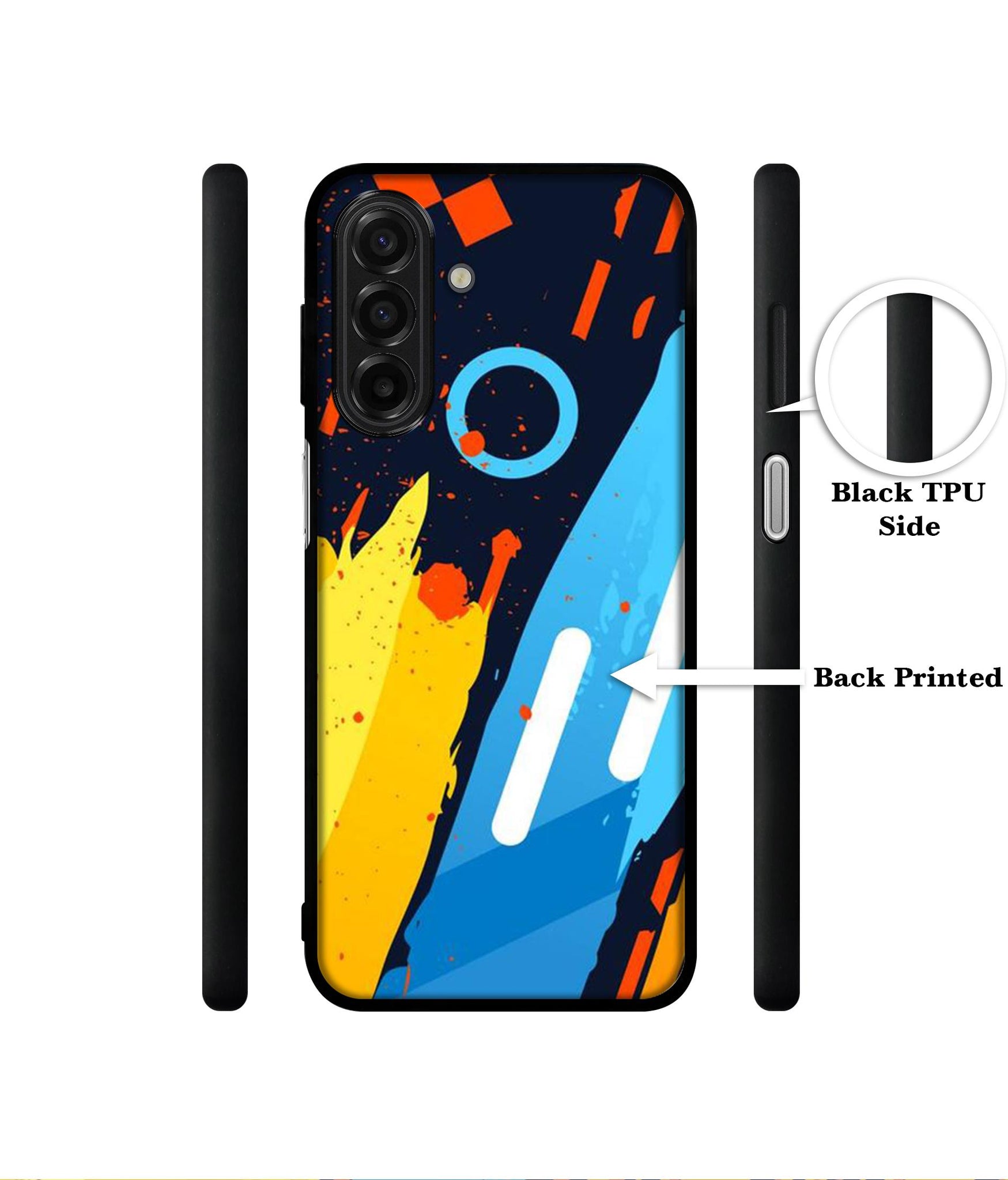 Abstract Stripes Geometric Figures Designer 2D Printed Back Case Cover for Samsung Galaxy A17 5G / F17 5G / M17 5G