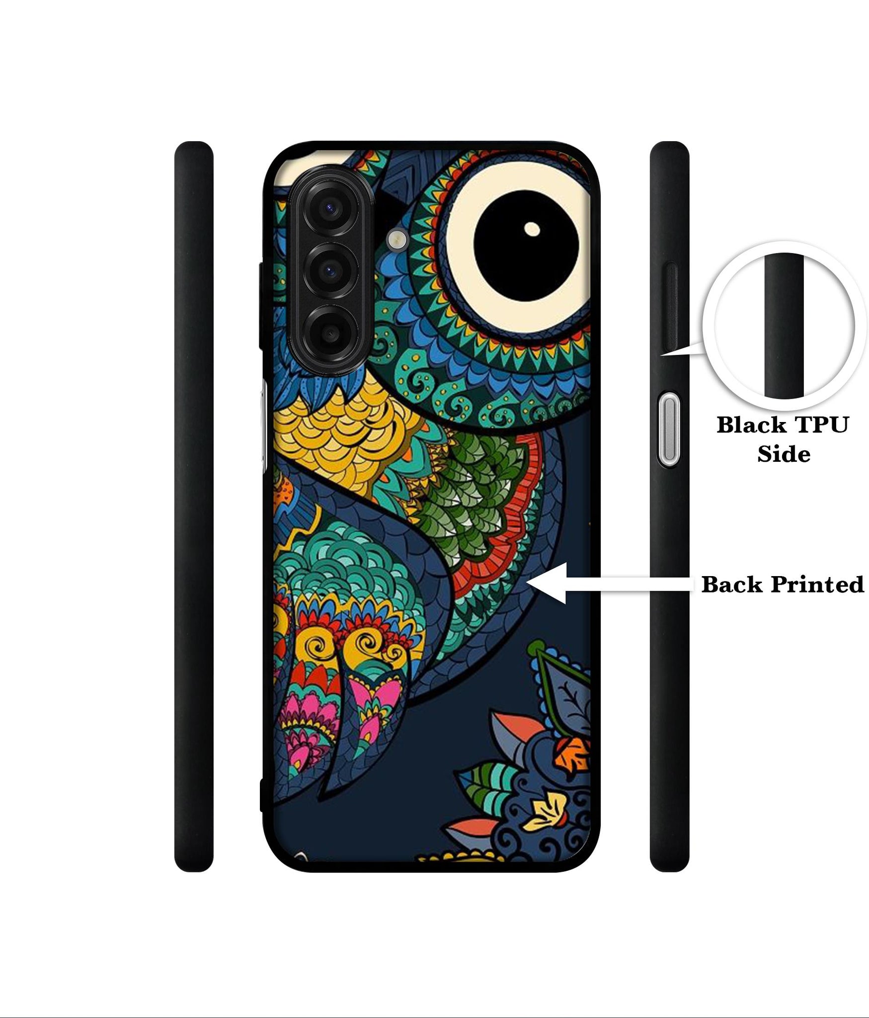 Owl Illustration Designer 2D Printed Back Case Cover for Samsung Galaxy A17 5G / F17 5G / M17 5G