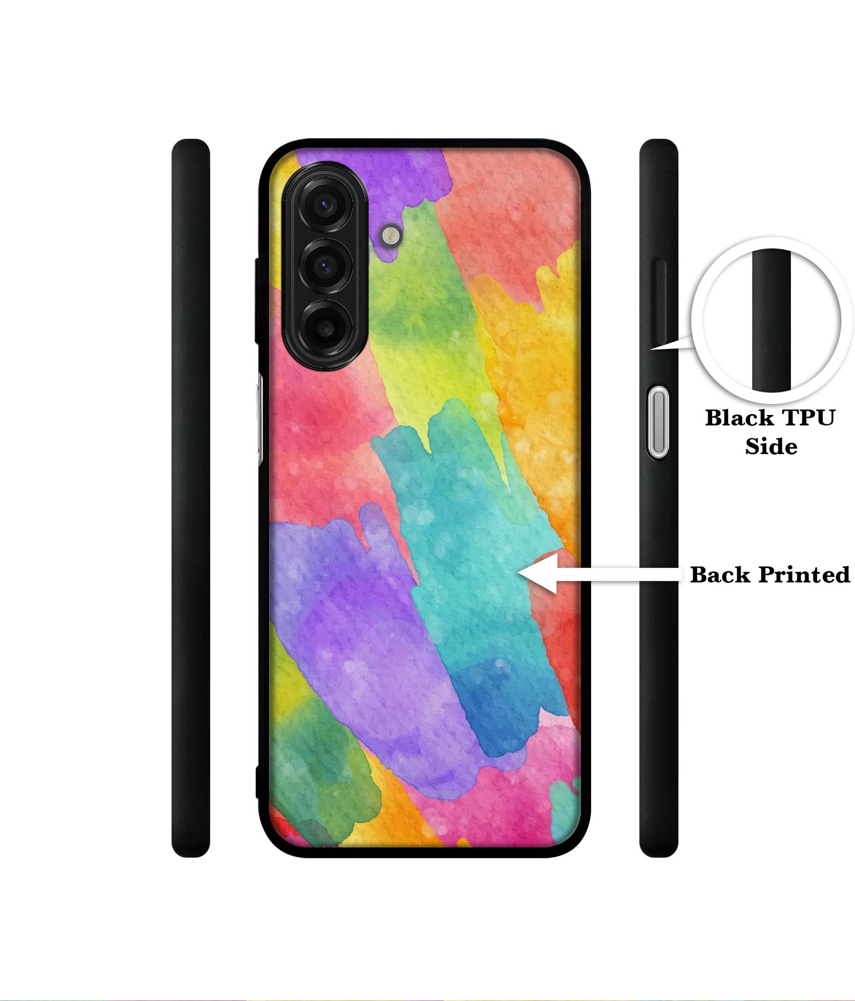Water Paint Colorful Abstract Designer 2D Printed Back Case Cover for Samsung Galaxy A17 5G / F17 5G / M17 5G