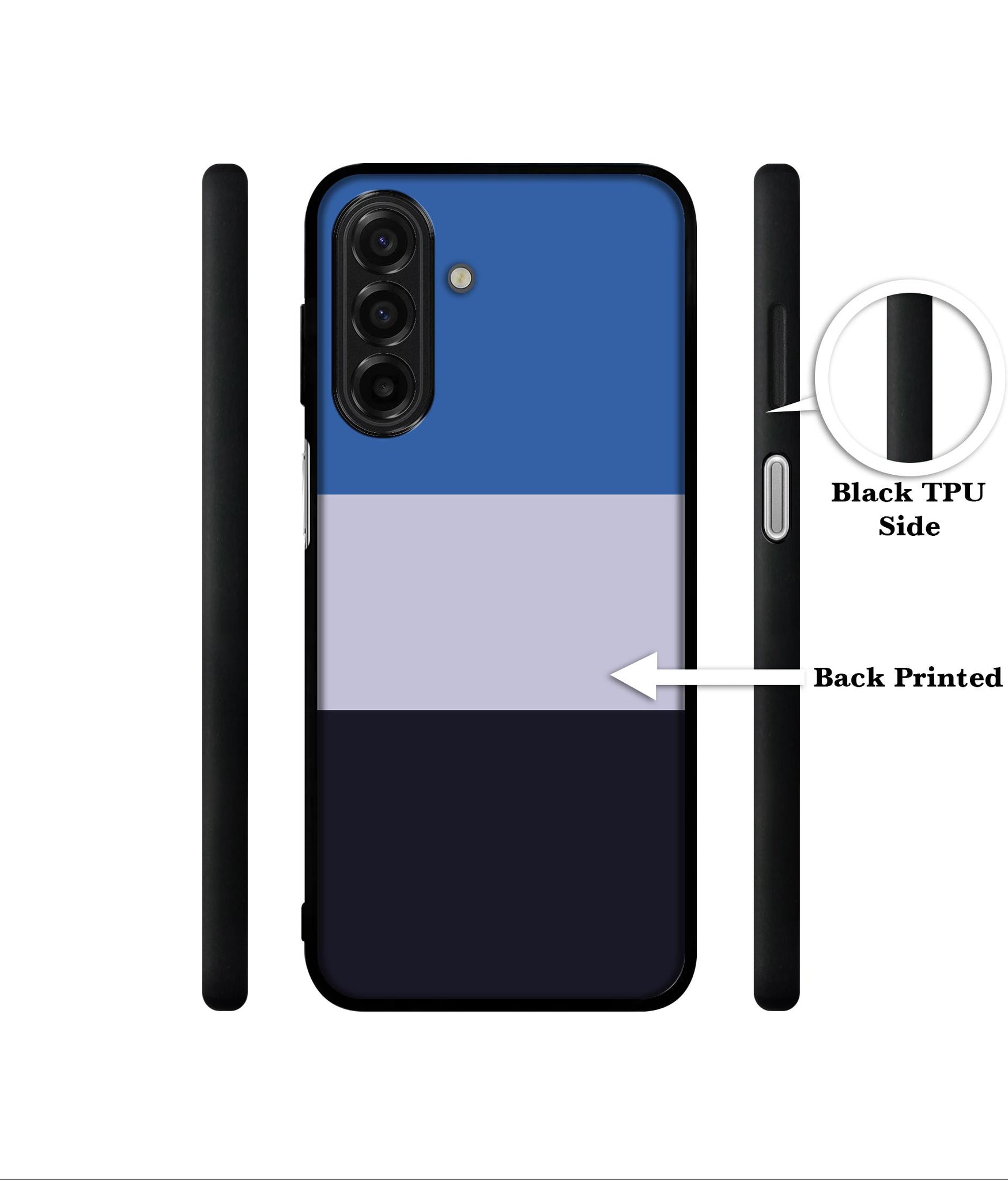 Three Color Stripes Designer 2D Printed Back Case Cover for Samsung Galaxy A17 5G / F17 5G / M17 5G