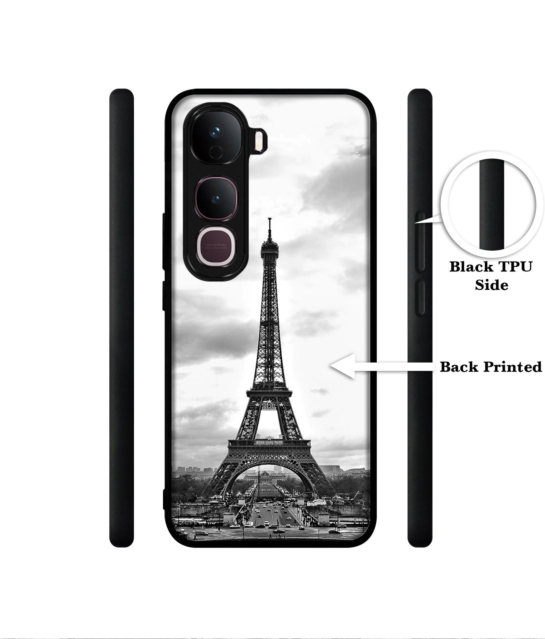 Eiffel Tower Designer 2D Printed Back Case Cover for Vivo Y400 Pro 5G