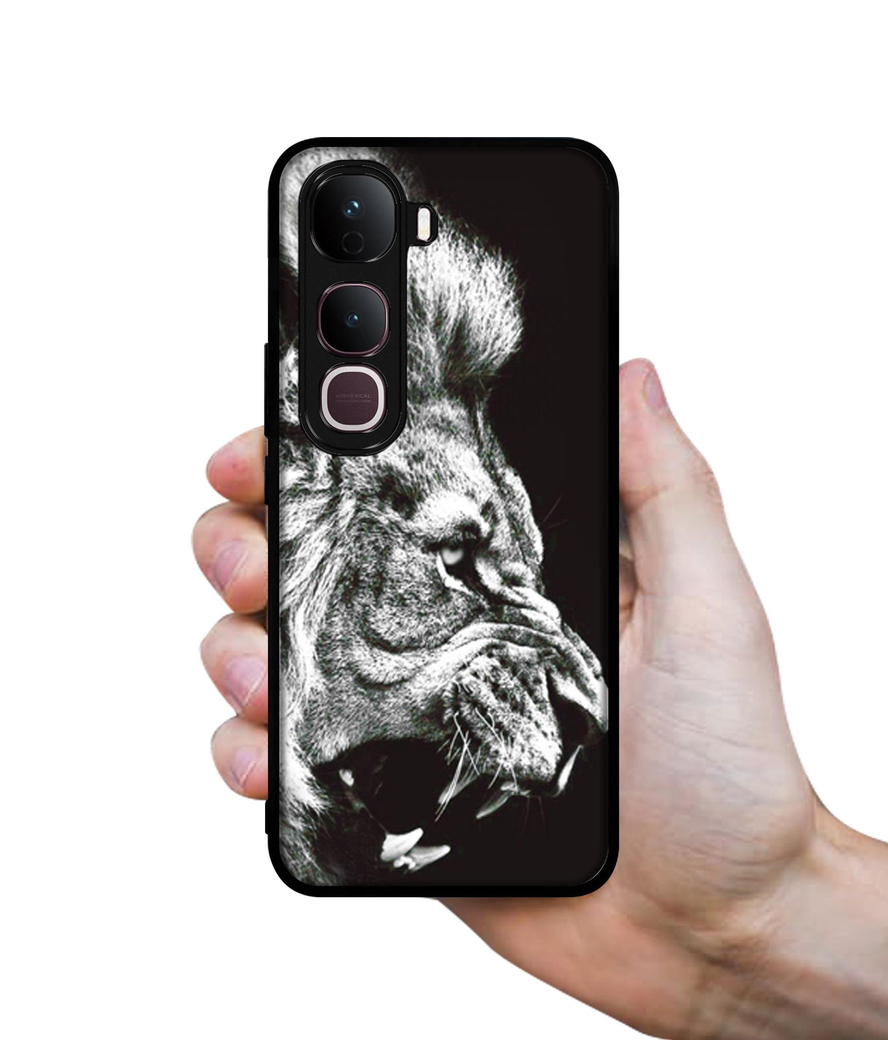 Angry Lion Designer 2D Printed Back Case Cover for Vivo Y400 Pro 5G