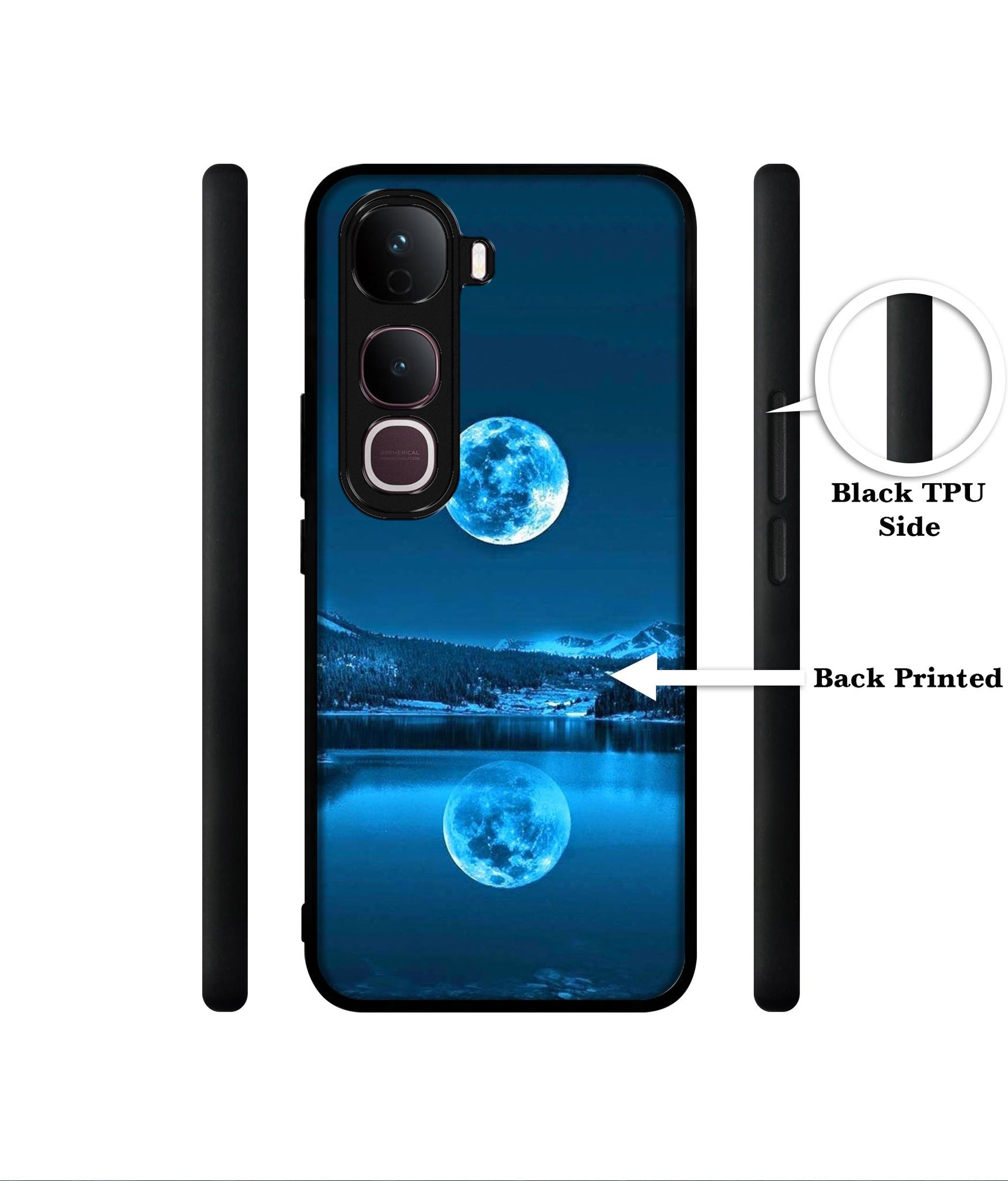 Awesome Moon Designer 2D Printed Back Case Cover for Vivo Y400 Pro 5G