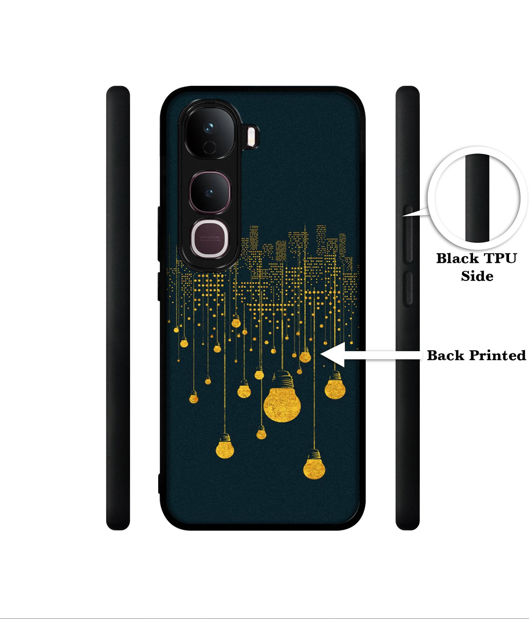 City Light Pattern Designer 2D Printed Back Case Cover for Vivo Y400 Pro 5G