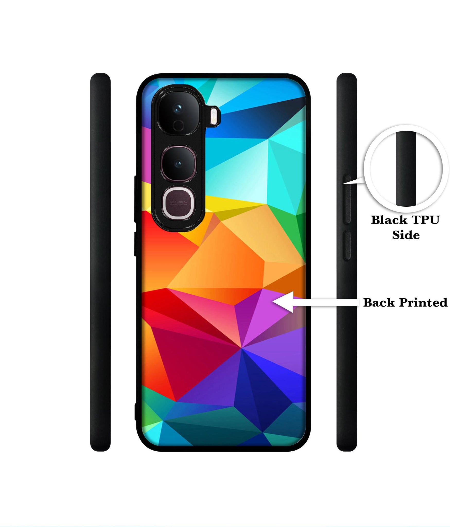 Colorful Pattern Designer 2D Printed Back Case Cover for Vivo Y400 Pro 5G