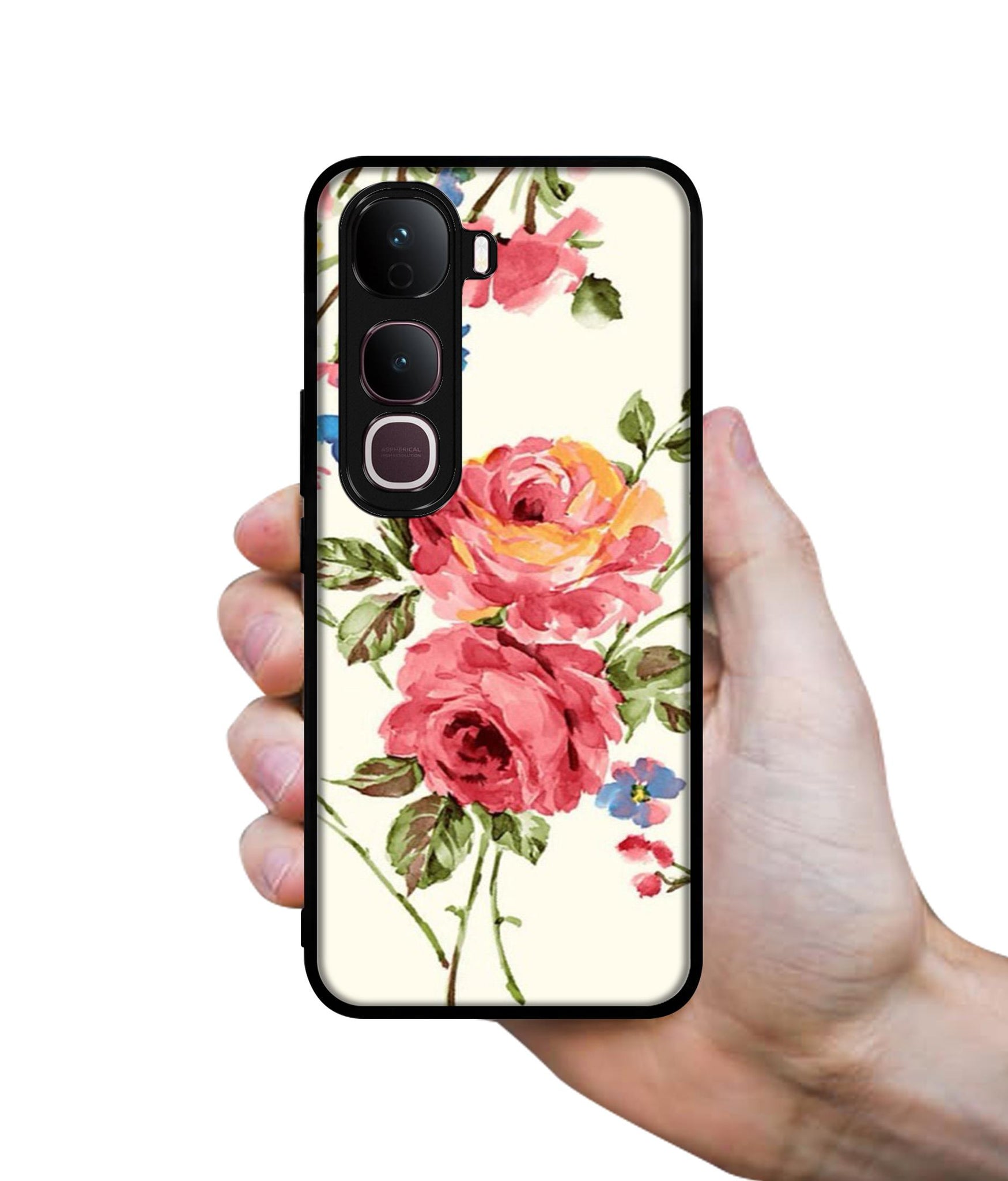 Vintage Painting Flower Designer 2D Printed Back Case Cover for Vivo Y400 Pro 5G