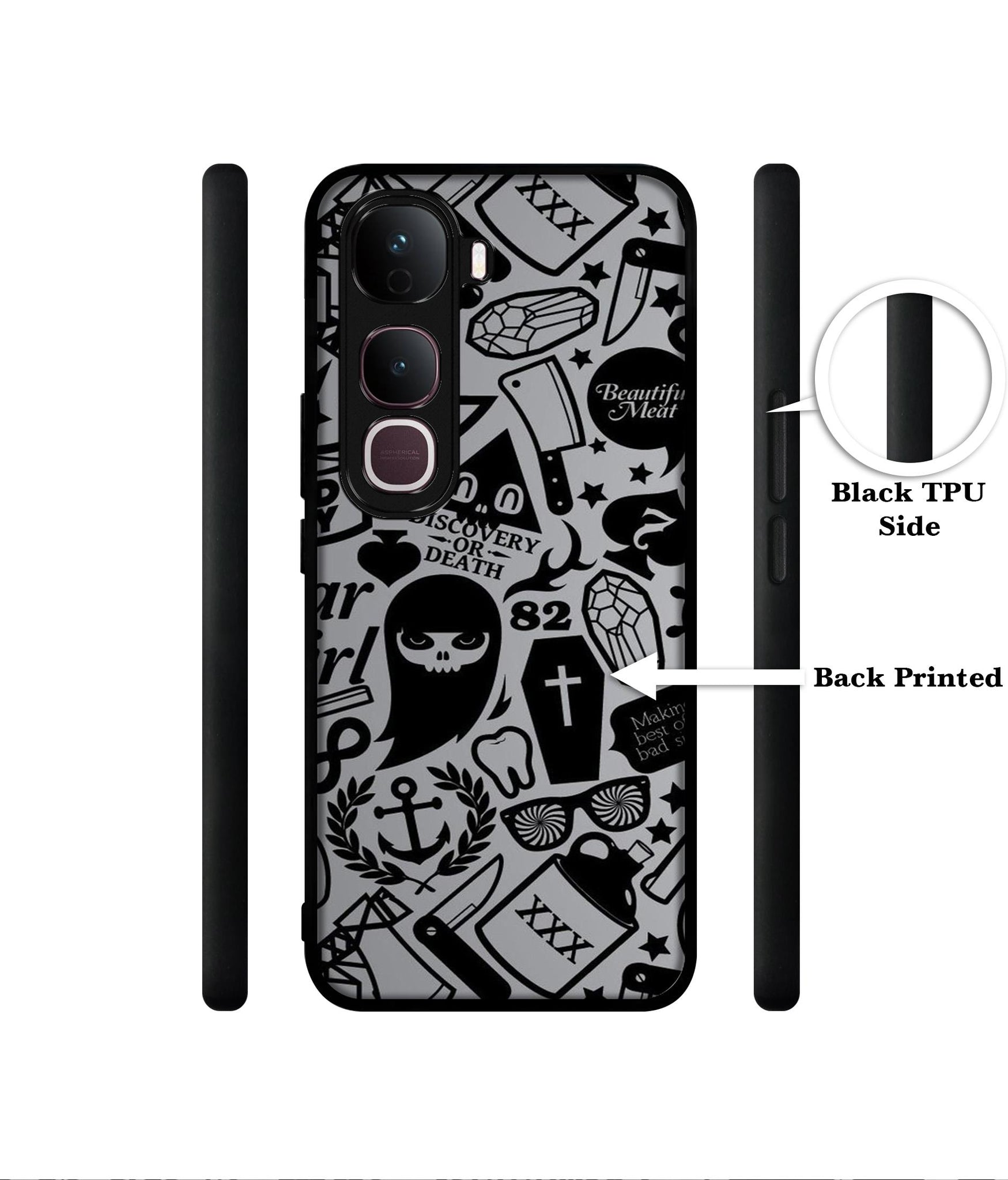 Discover Or Death Designer 2D Printed Back Case Cover for Vivo Y400 Pro 5G