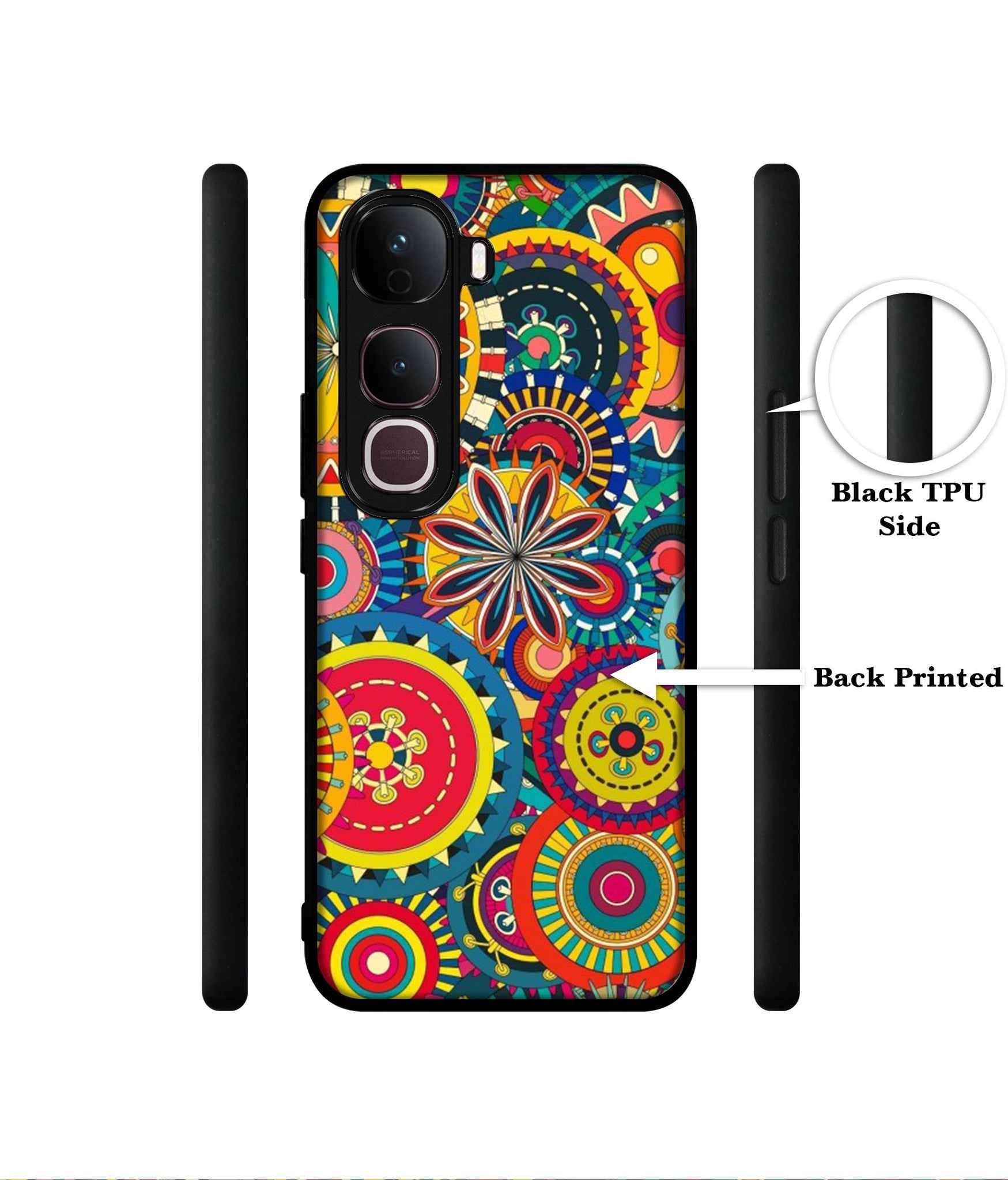Ring Pattern Print Designer 2D Printed Back Case Cover for Vivo Y400 Pro 5G