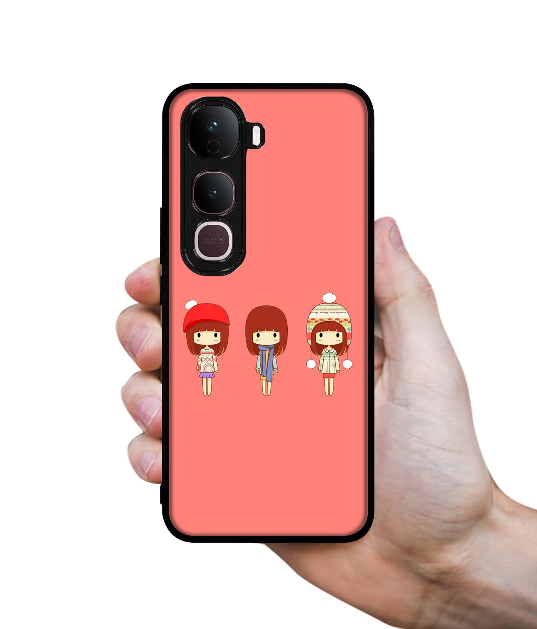 Cute Girls Designer 2D Printed Back Case Cover for Vivo Y400 Pro 5G