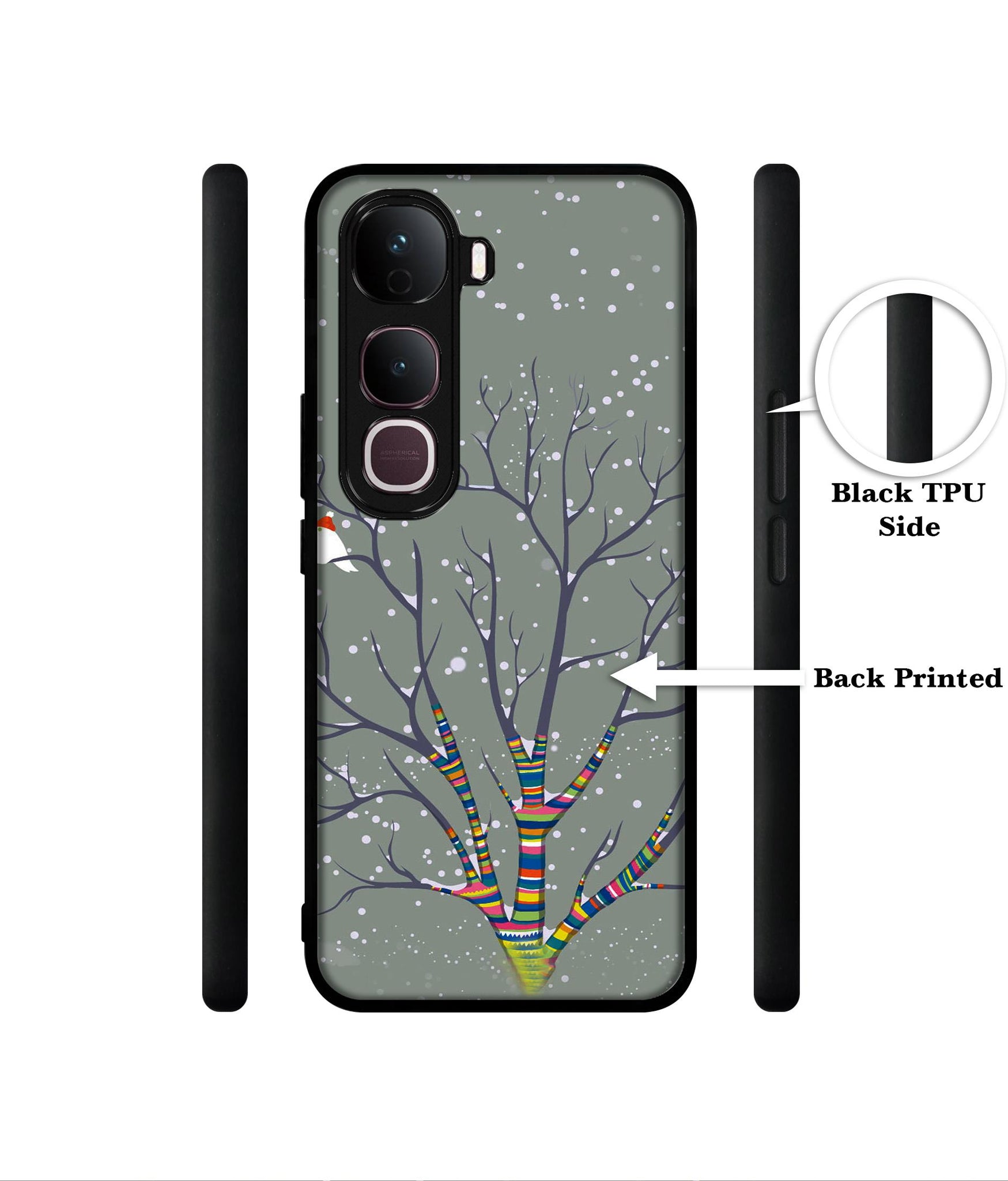 Winter Pattern Print Designer 2D Printed Back Case Cover for Vivo Y400 Pro 5G