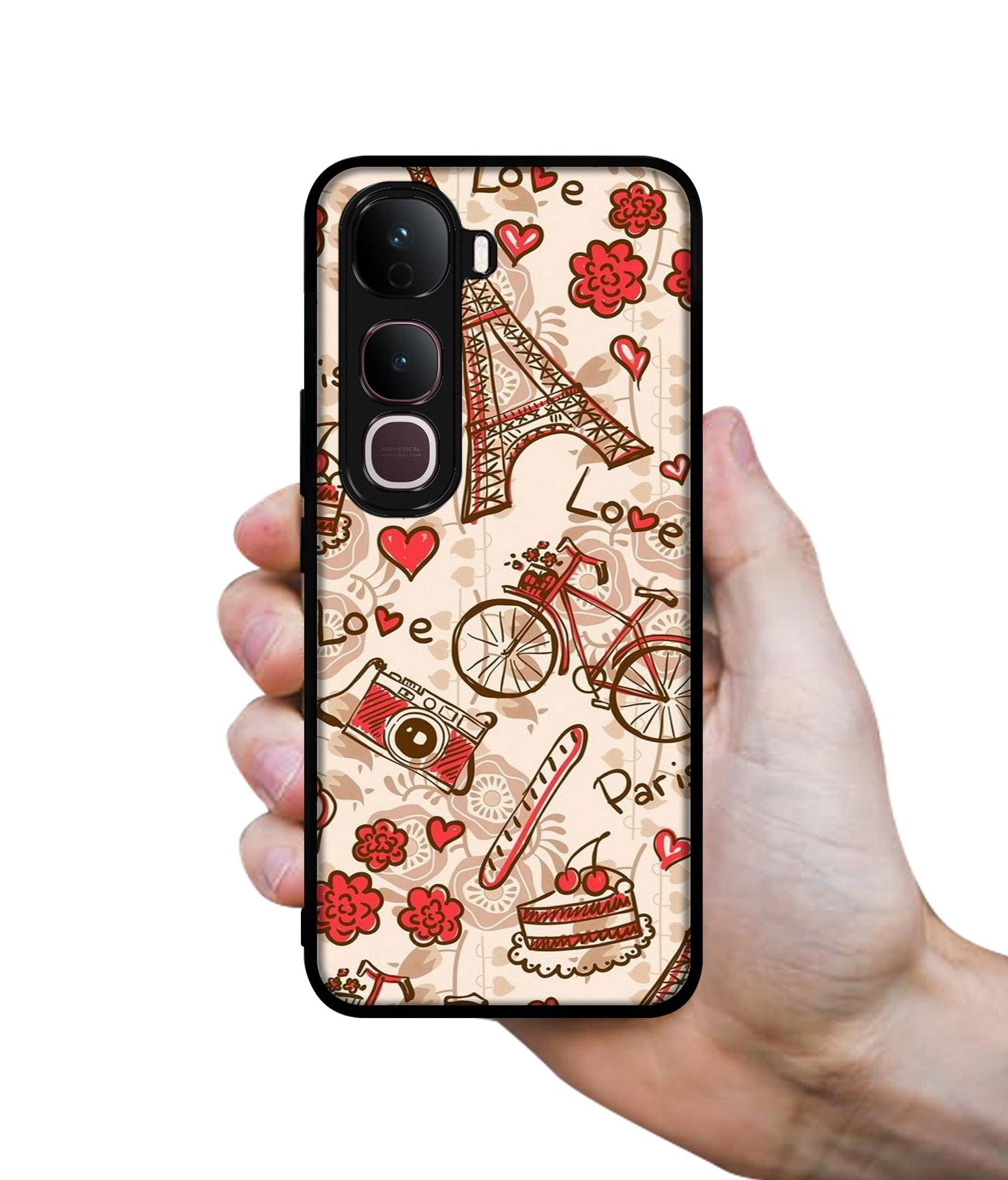 Vintage Paris Designer 2D Printed Back Case Cover for Vivo Y400 Pro 5G