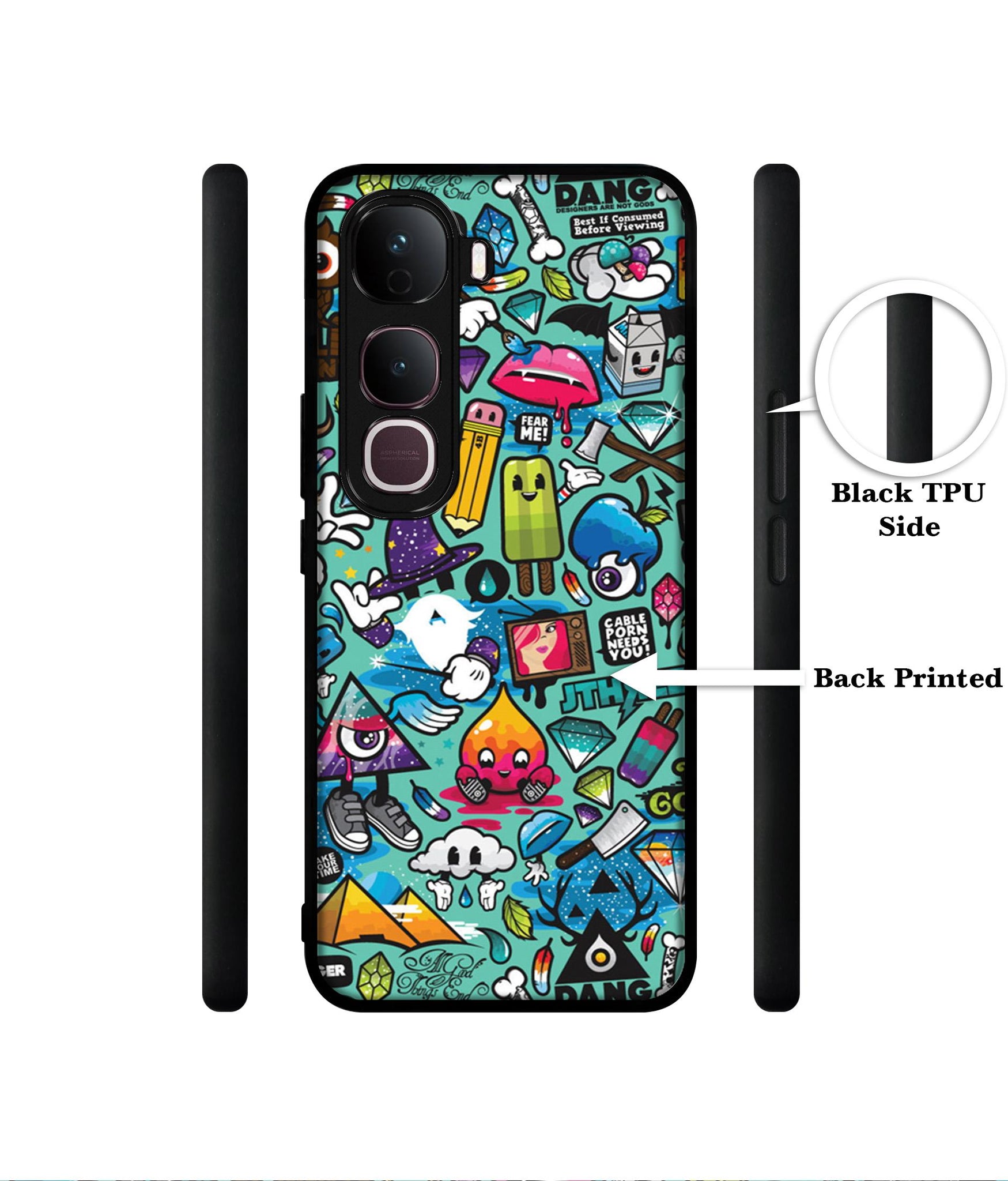 Crazy Designer 2D Printed Back Case Cover for Vivo Y400 Pro 5G