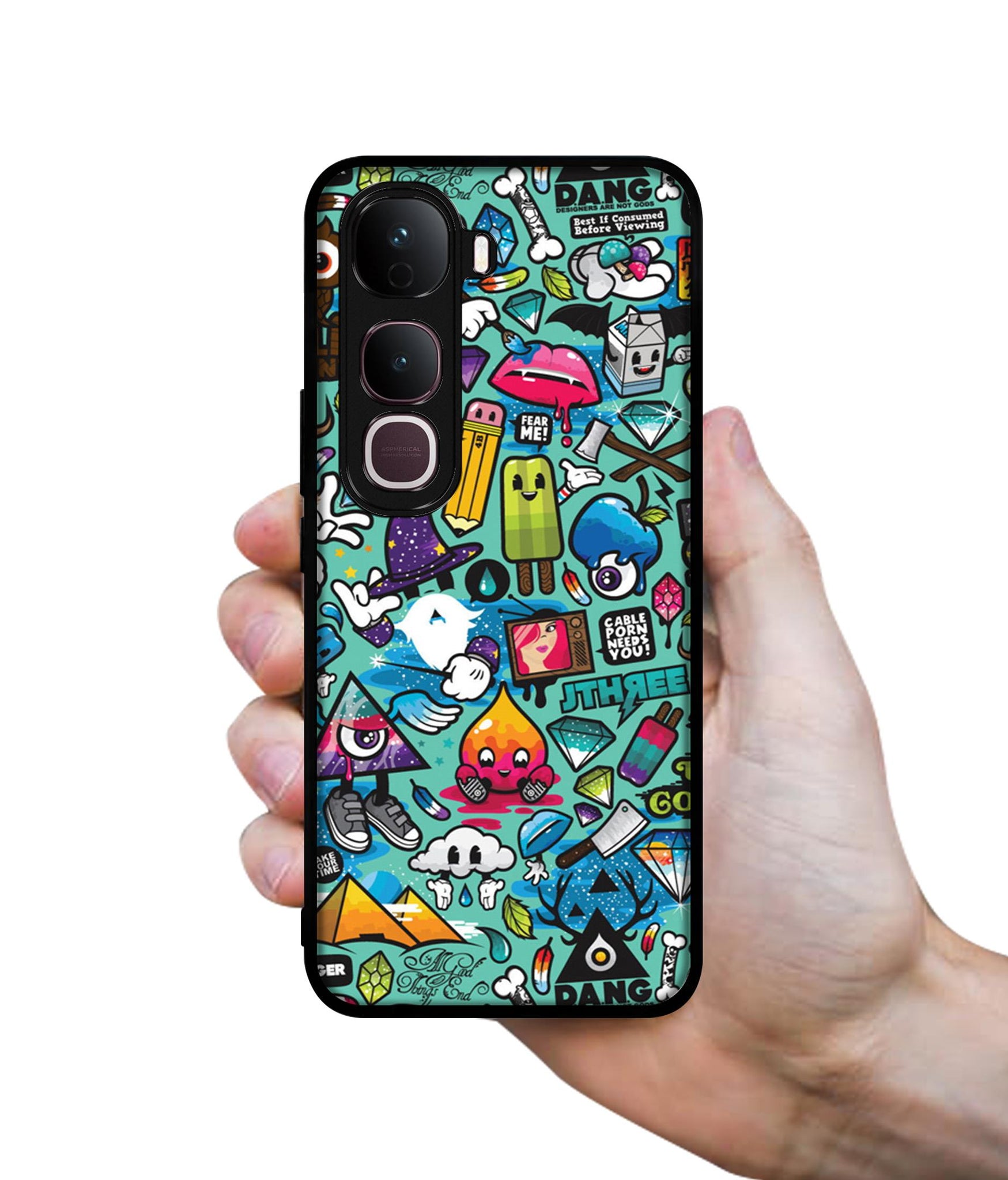 Crazy Designer 2D Printed Back Case Cover for Vivo Y400 Pro 5G