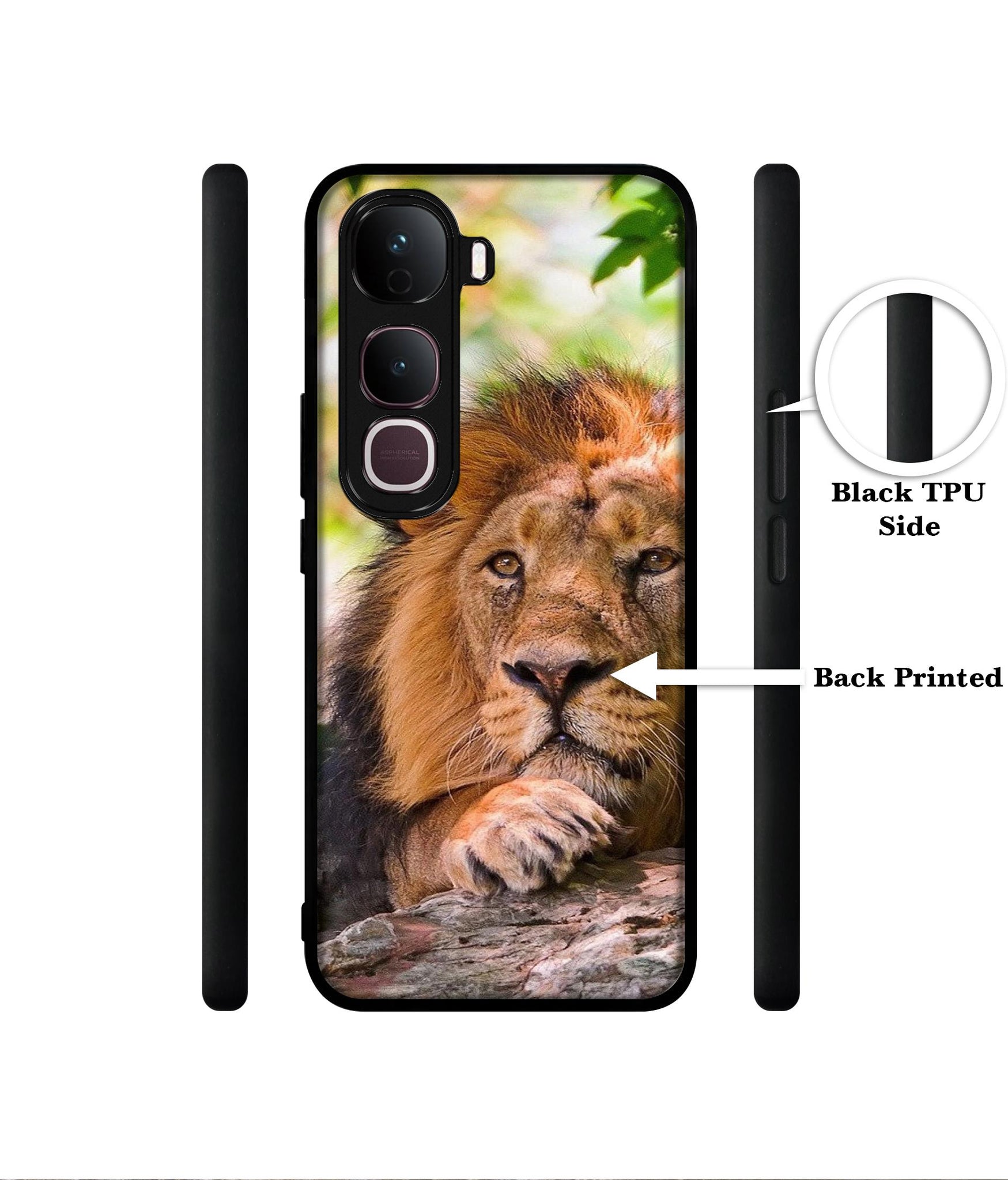 Tiger Pattern Print Designer 2D Printed Back Case Cover for Vivo Y400 Pro 5G