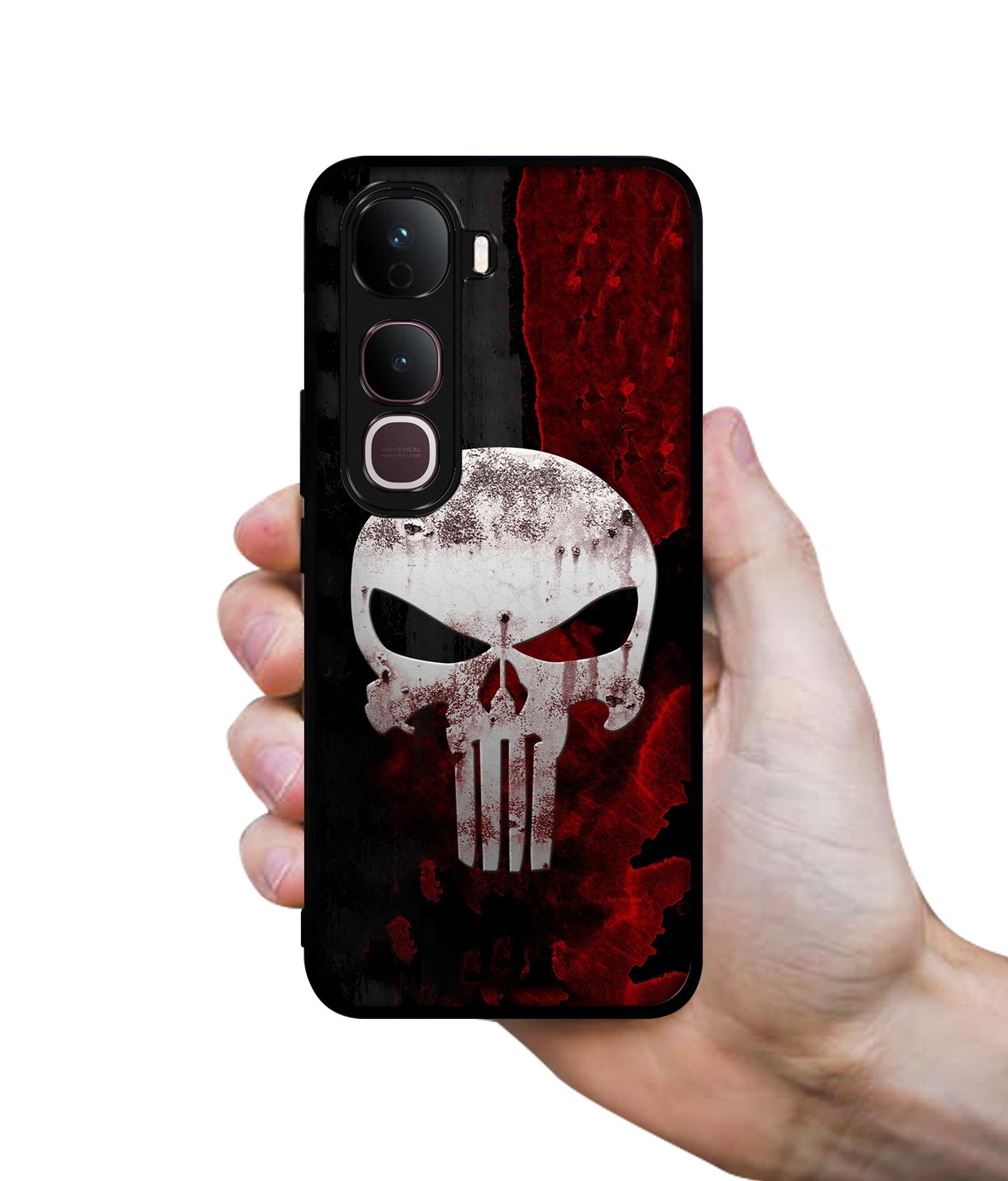 Punisher Skull Designer 2D Printed Back Case Cover for Vivo Y400 Pro 5G