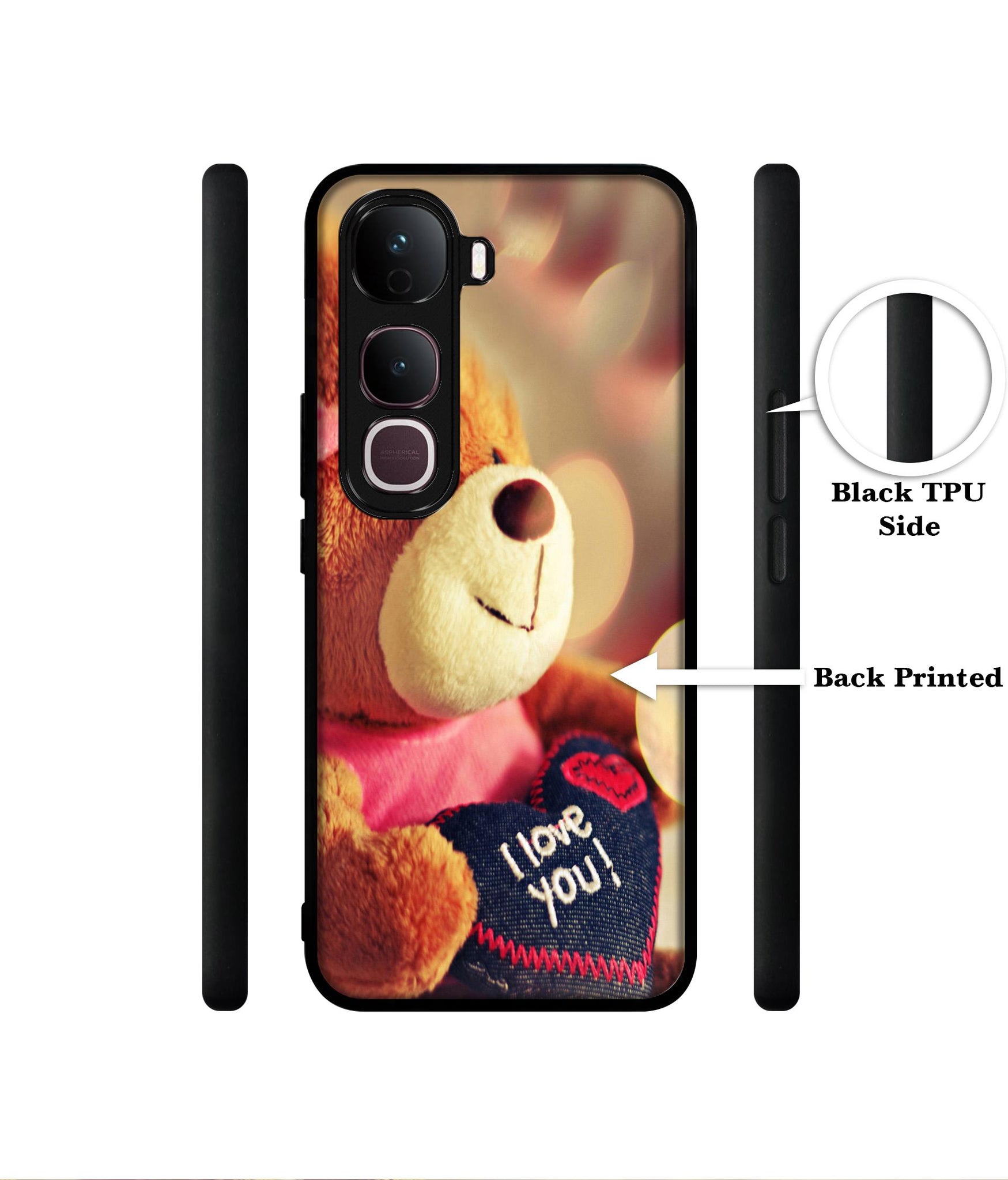 Teddy Bear Designer 2D Printed Back Case Cover for Vivo Y400 Pro 5G