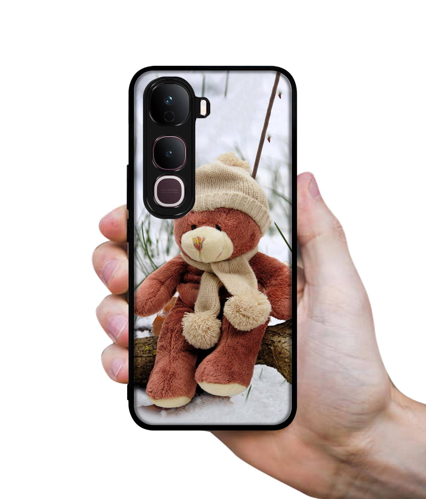 Woolen Bear Designer 2D Printed Back Case Cover for Vivo Y400 Pro 5G