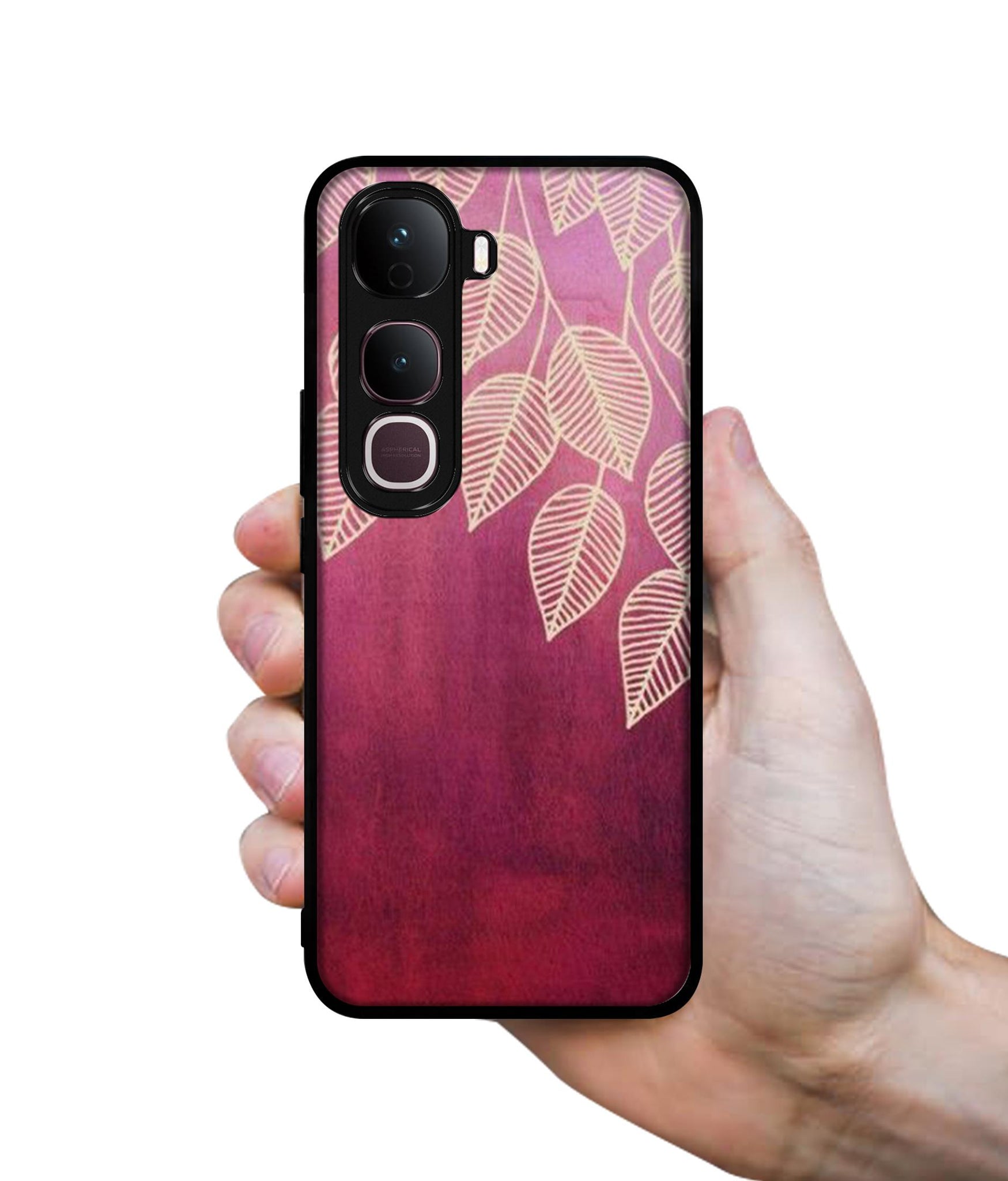 Leaf Pattern Designer 2D Printed Back Case Cover for Vivo Y400 Pro 5G
