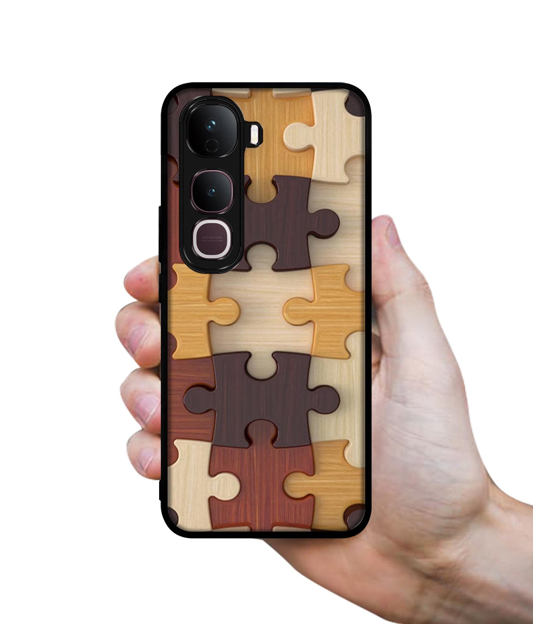 Puzzle Pattern Designer 2D Printed Back Case Cover for Vivo Y400 Pro 5G