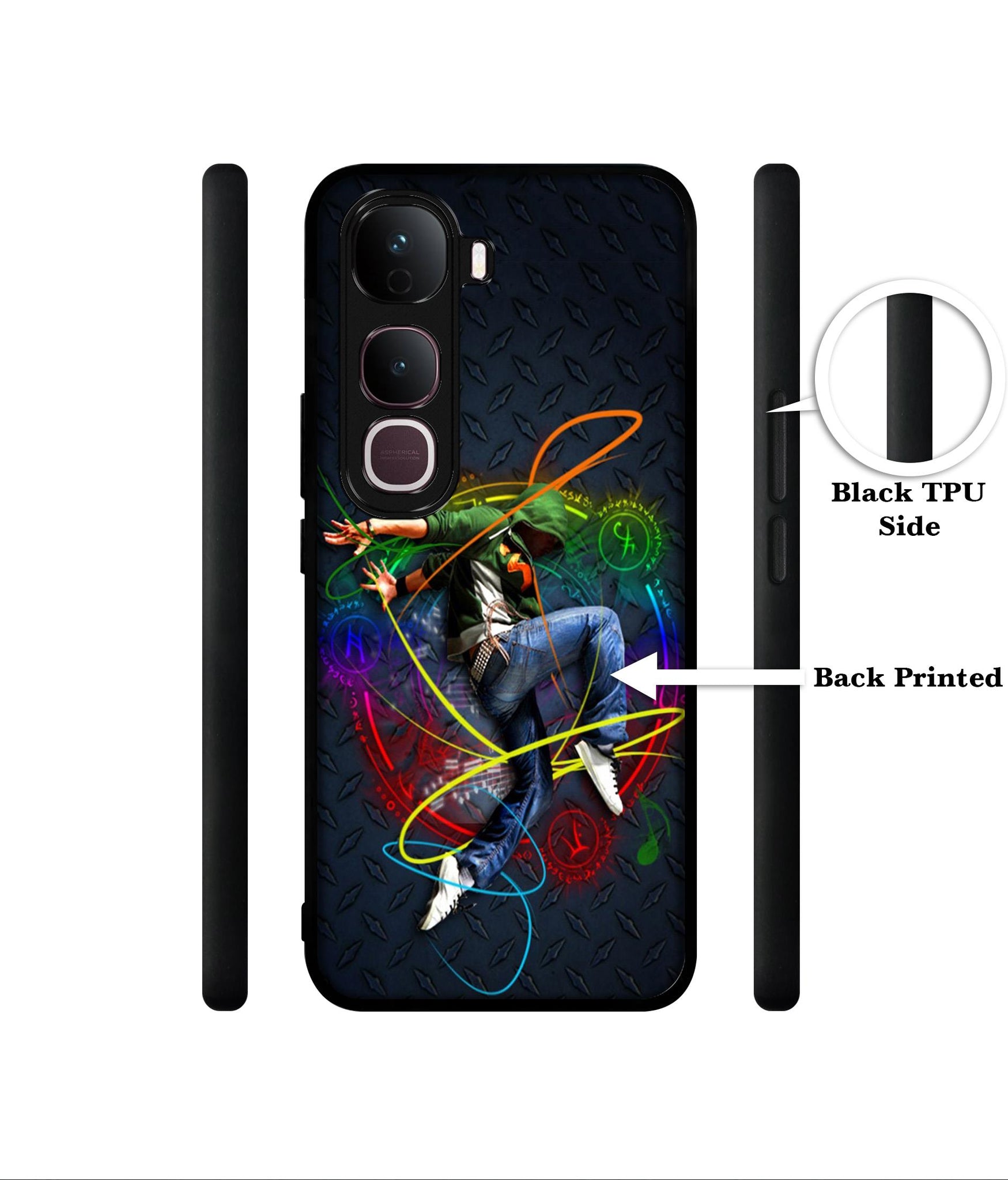 Boy With Music Designer 2D Printed Back Case Cover for Vivo Y400 Pro 5G