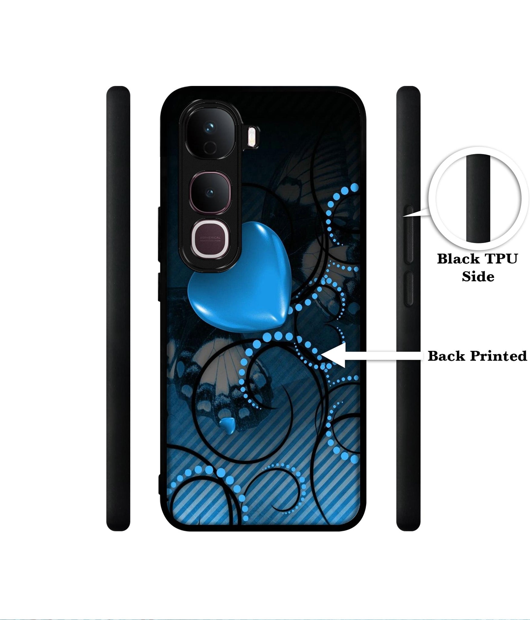 Hart Designer 2D Printed Back Case Cover for Vivo Y400 Pro 5G