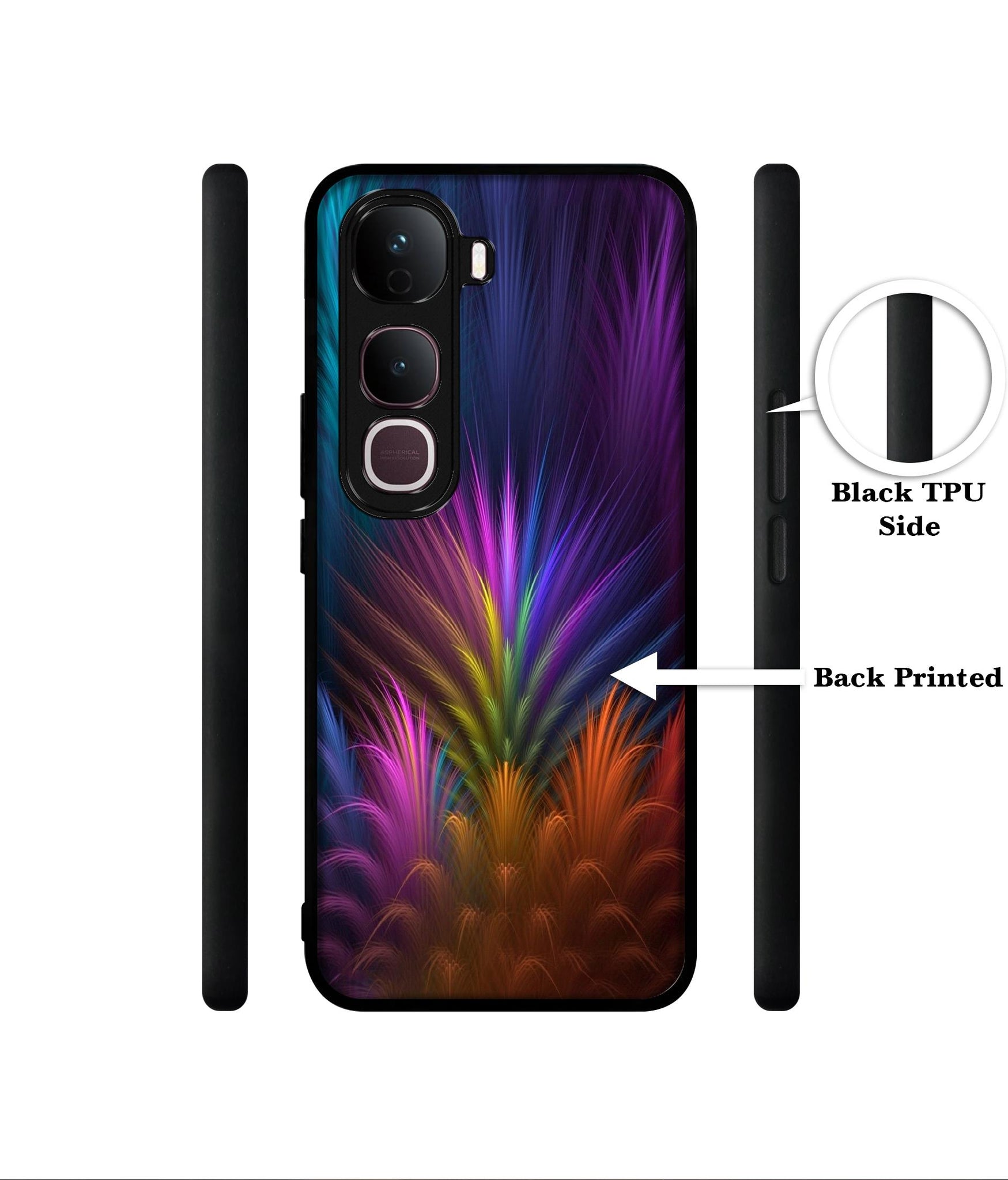 Multicoloured Designer 2D Printed Back Case Cover for Vivo Y400 Pro 5G
