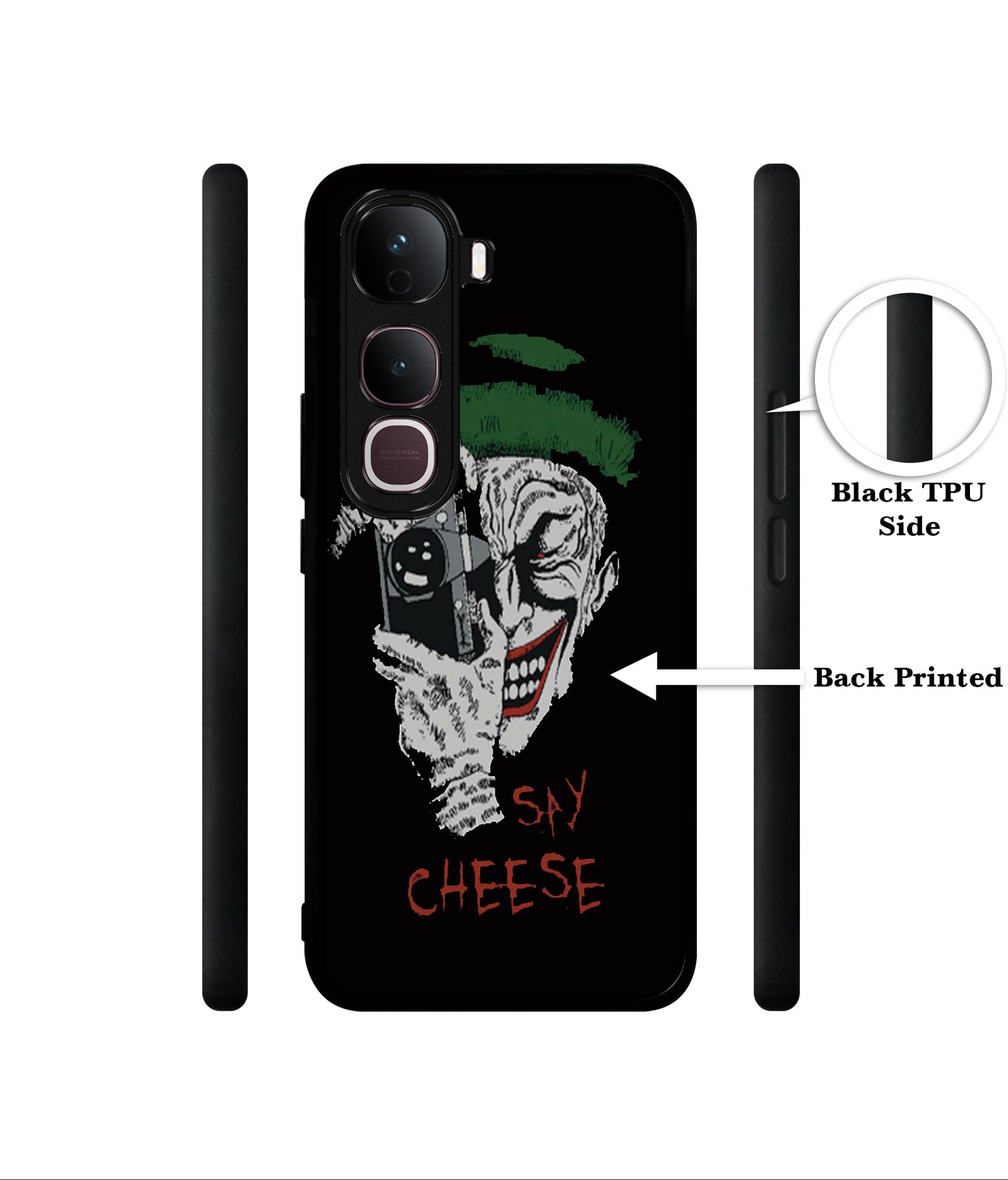 Joker Say Cheese Designer 2D Printed Back Case Cover for Vivo Y400 Pro 5G