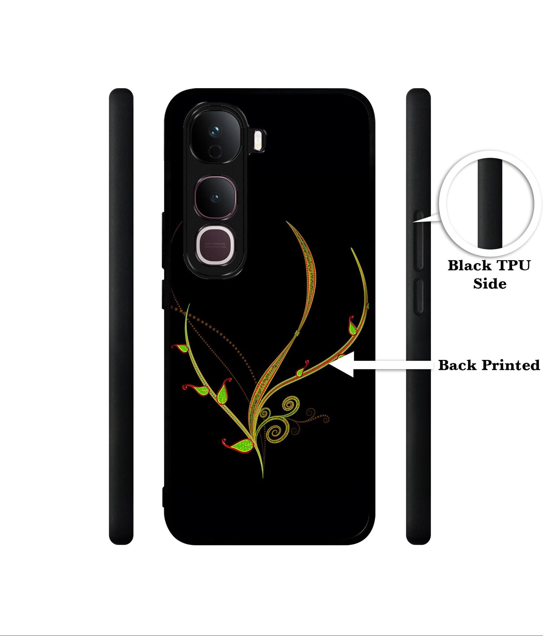 Yellow Pattern Designer 2D Printed Back Case Cover for Vivo Y400 Pro 5G