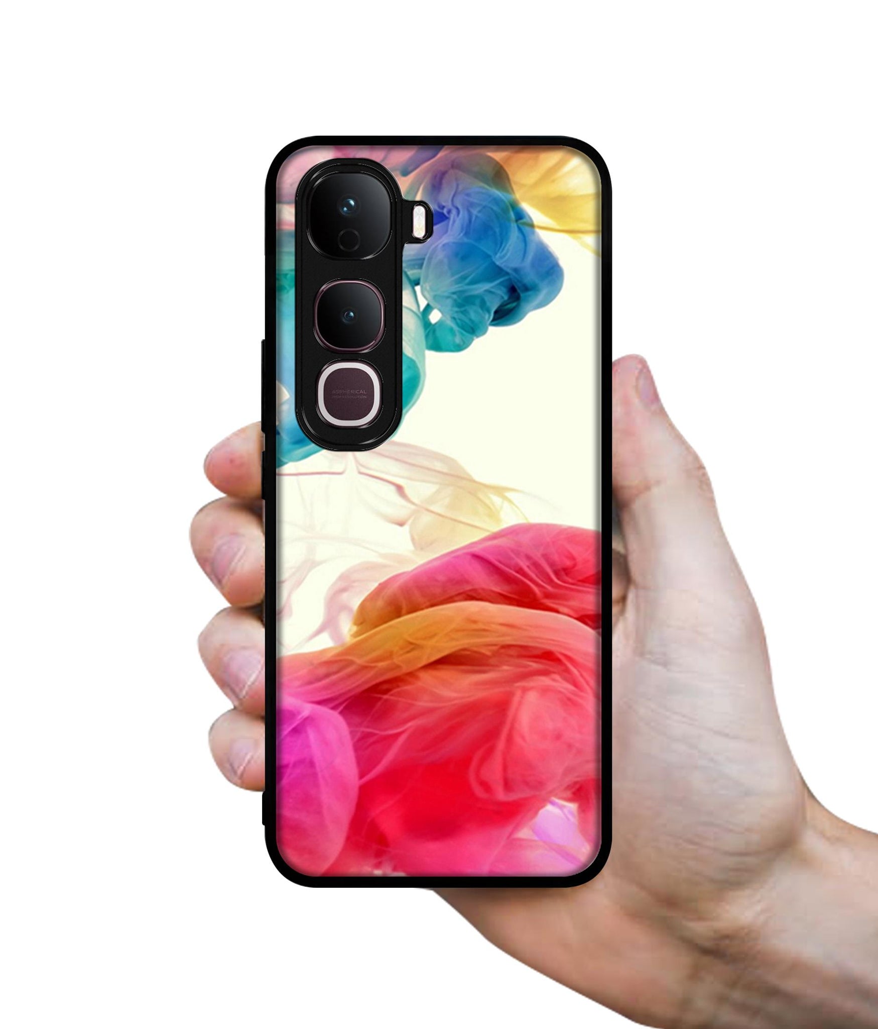 Colored Smoke Designer 2D Printed Back Case Cover for Vivo Y400 Pro 5G