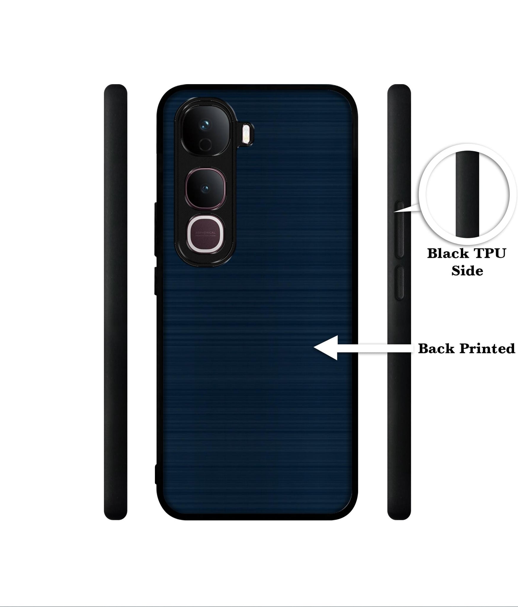 Blue Line Designer 2D Printed Back Case Cover for Vivo Y400 Pro 5G