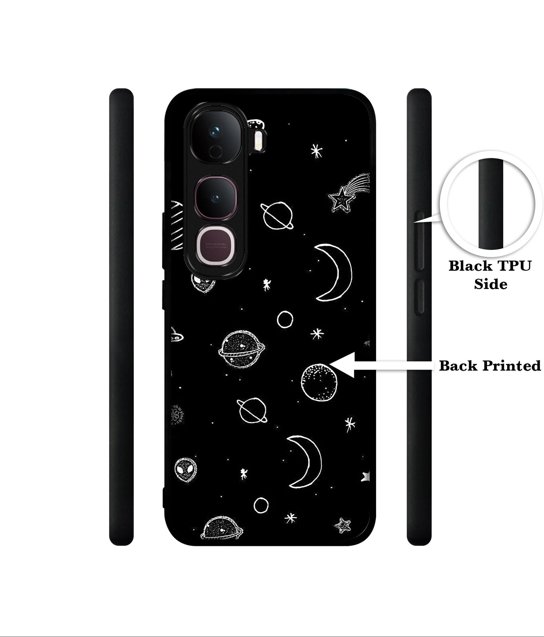 Space Stars Universe Designer 2D Printed Back Case Cover for Vivo Y400 Pro 5G