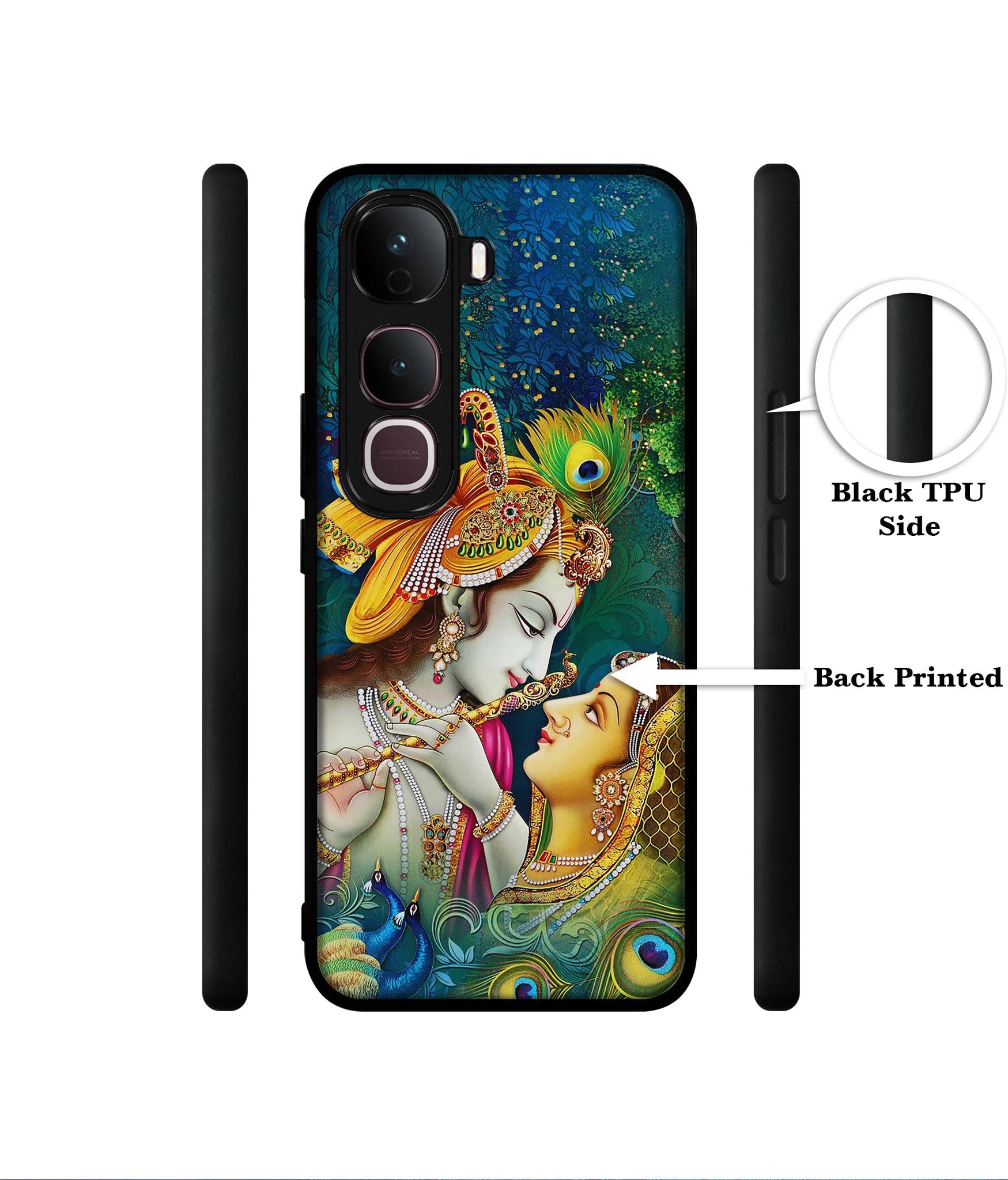 Radha Kishan Love Designer 2D Printed Back Case Cover for Vivo Y400 Pro 5G