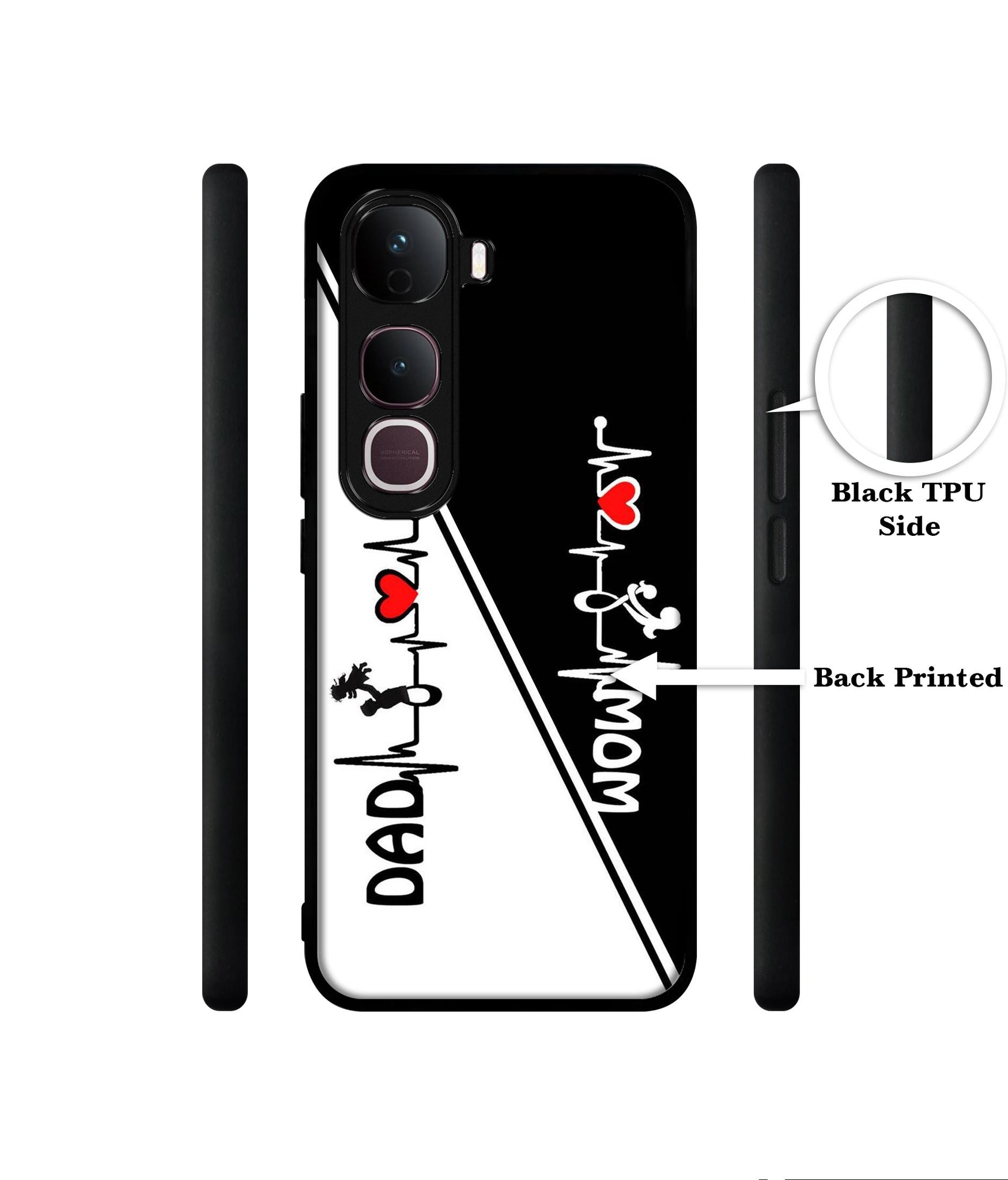 Mom and Dad Lover Designer 2D Printed Back Case Cover for Vivo Y400 Pro 5G
