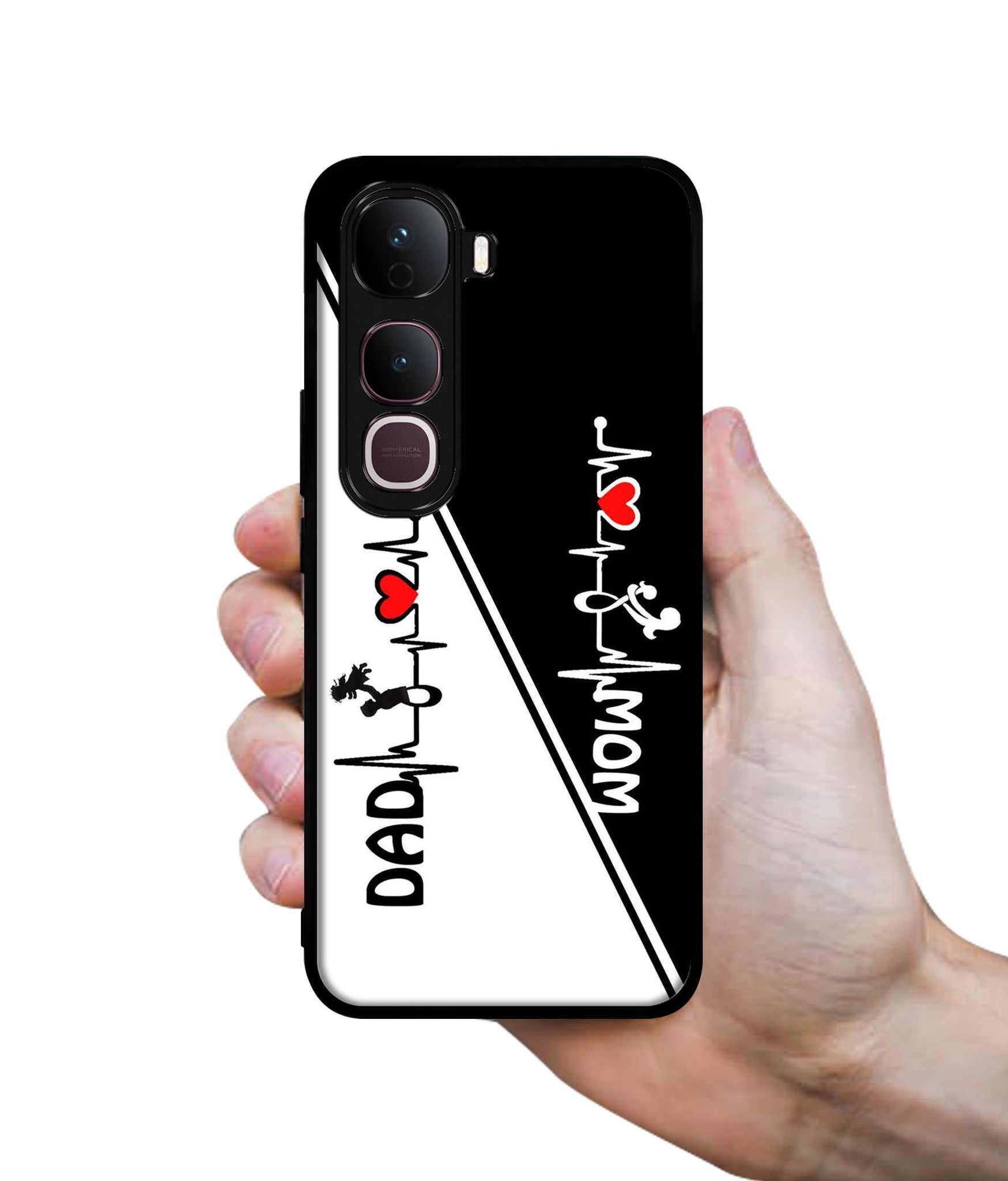 Mom and Dad Lover Designer 2D Printed Back Case Cover for Vivo Y400 Pro 5G