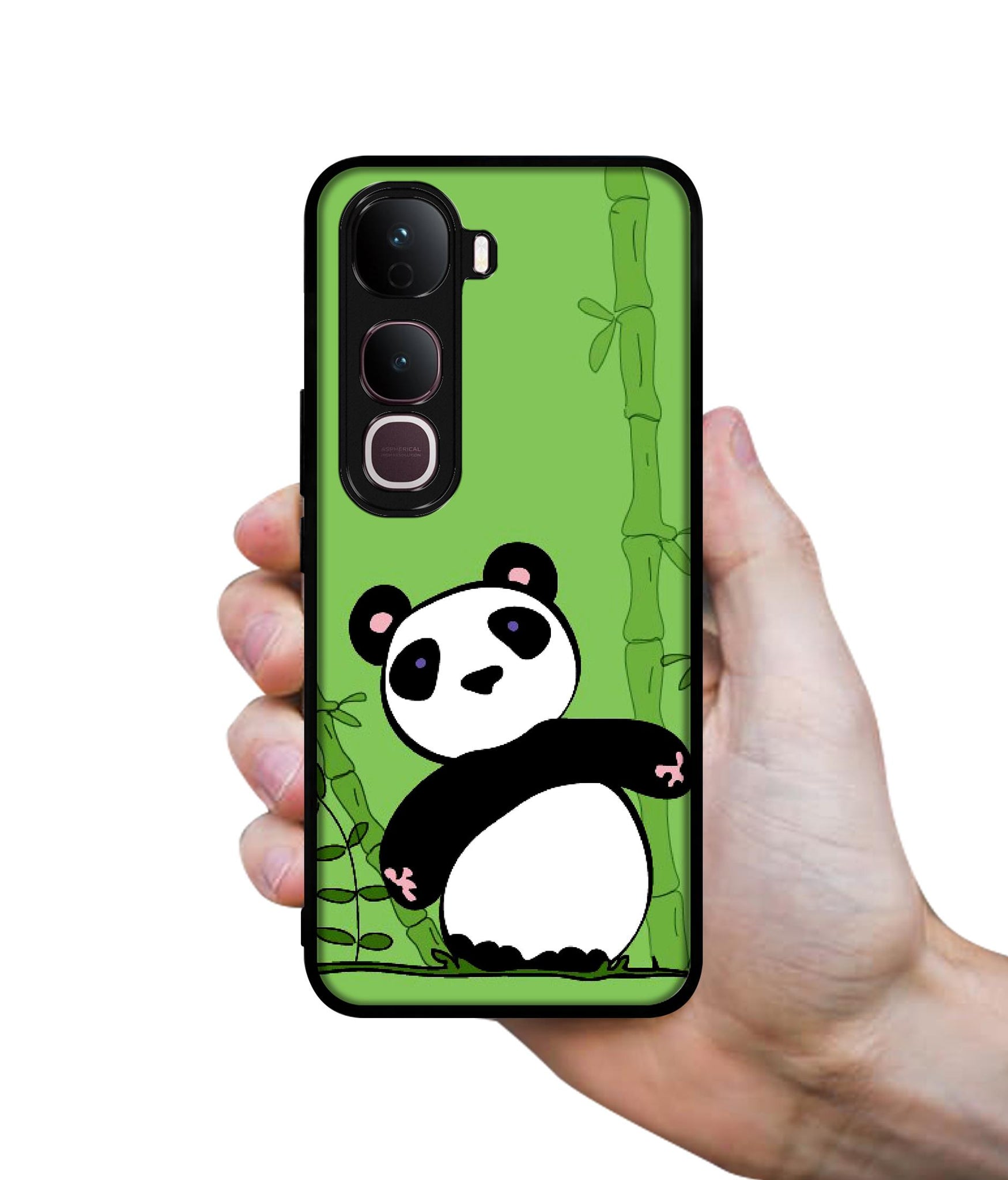 Panda with Bamboo Designer 2D Printed Back Case Cover for Vivo Y400 Pro 5G