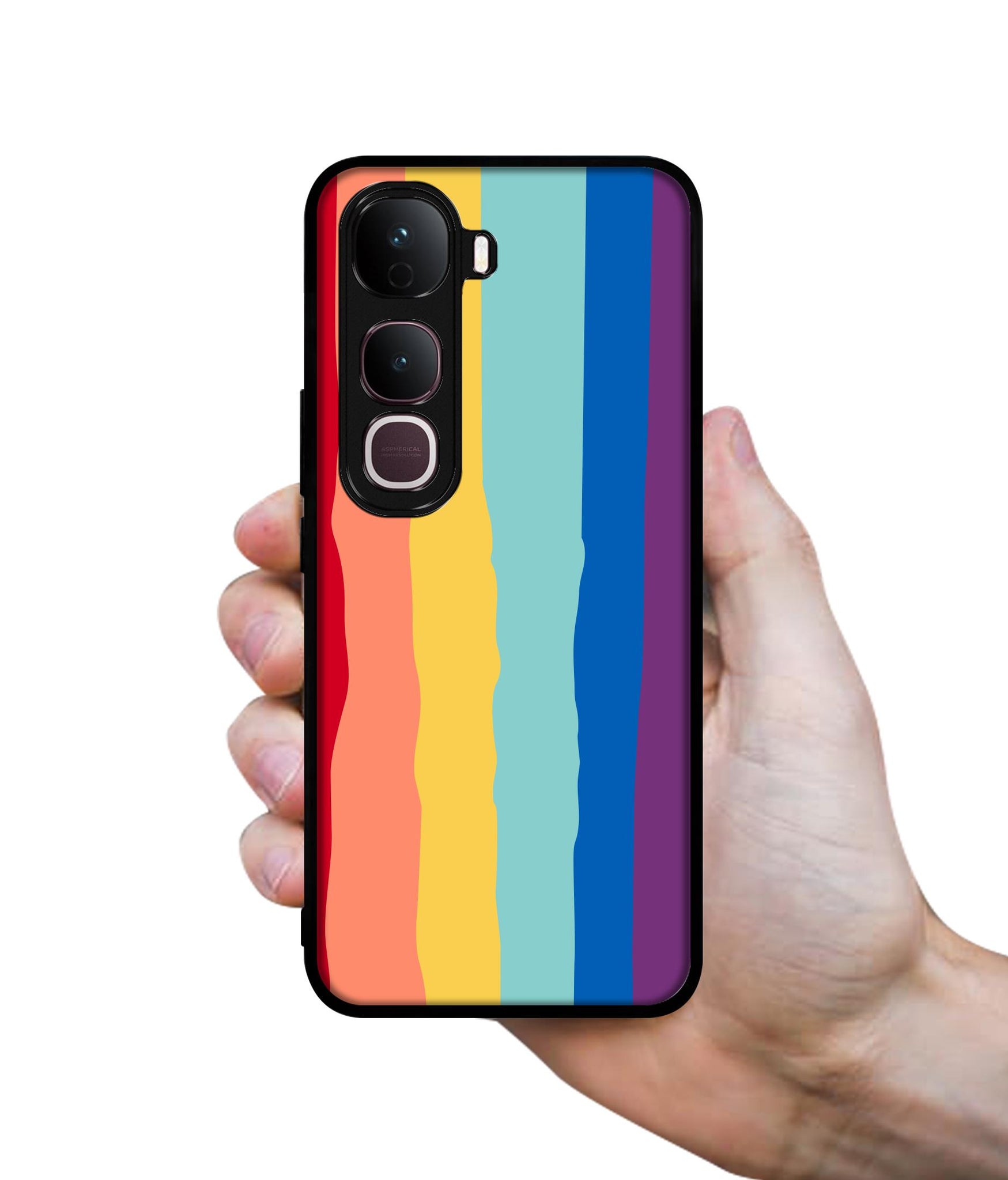 Rainbow Designer 2D Printed Back Case Cover for Vivo Y400 Pro 5G