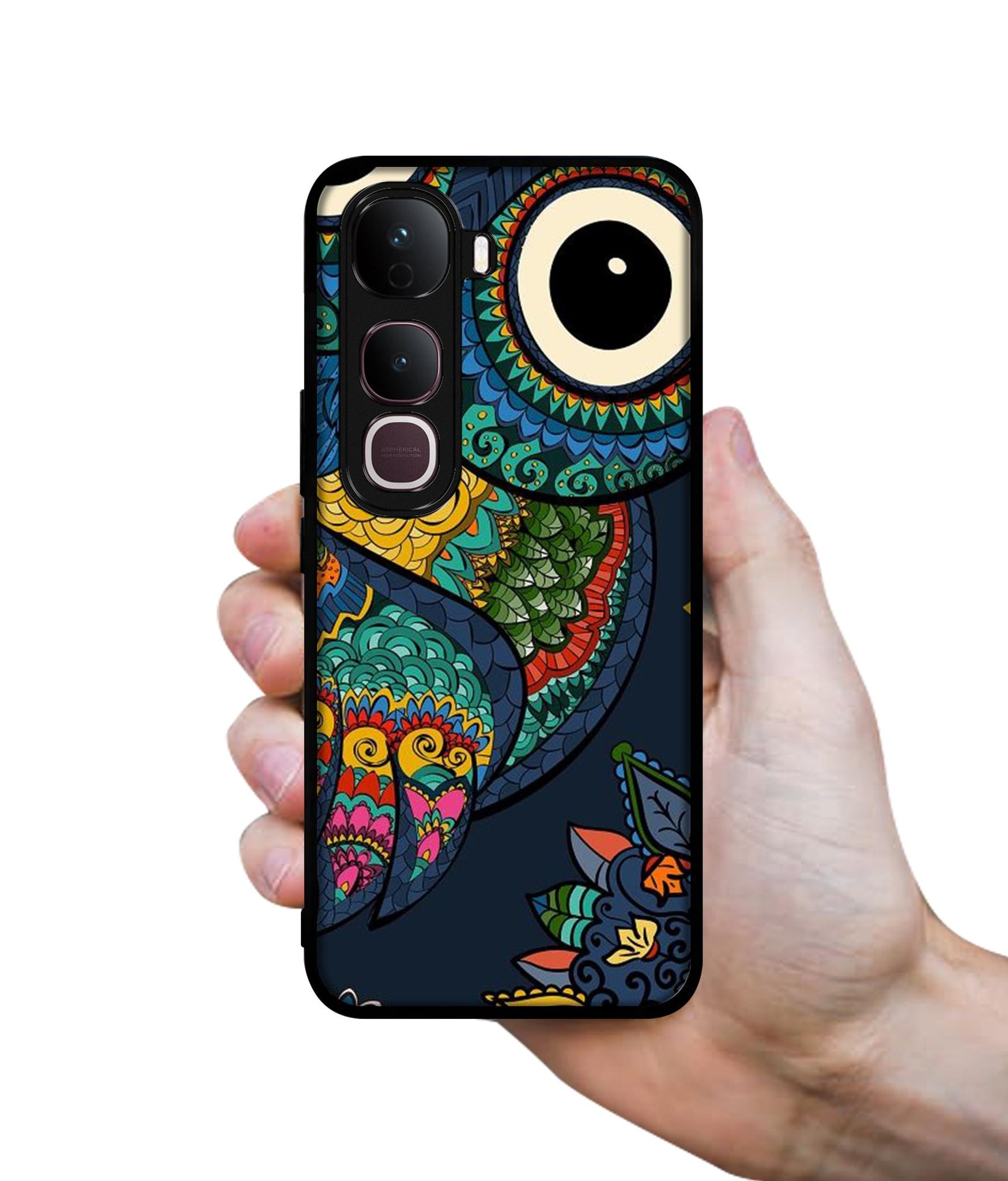 Owl Illustration Designer 2D Printed Back Case Cover for Vivo Y400 Pro 5G