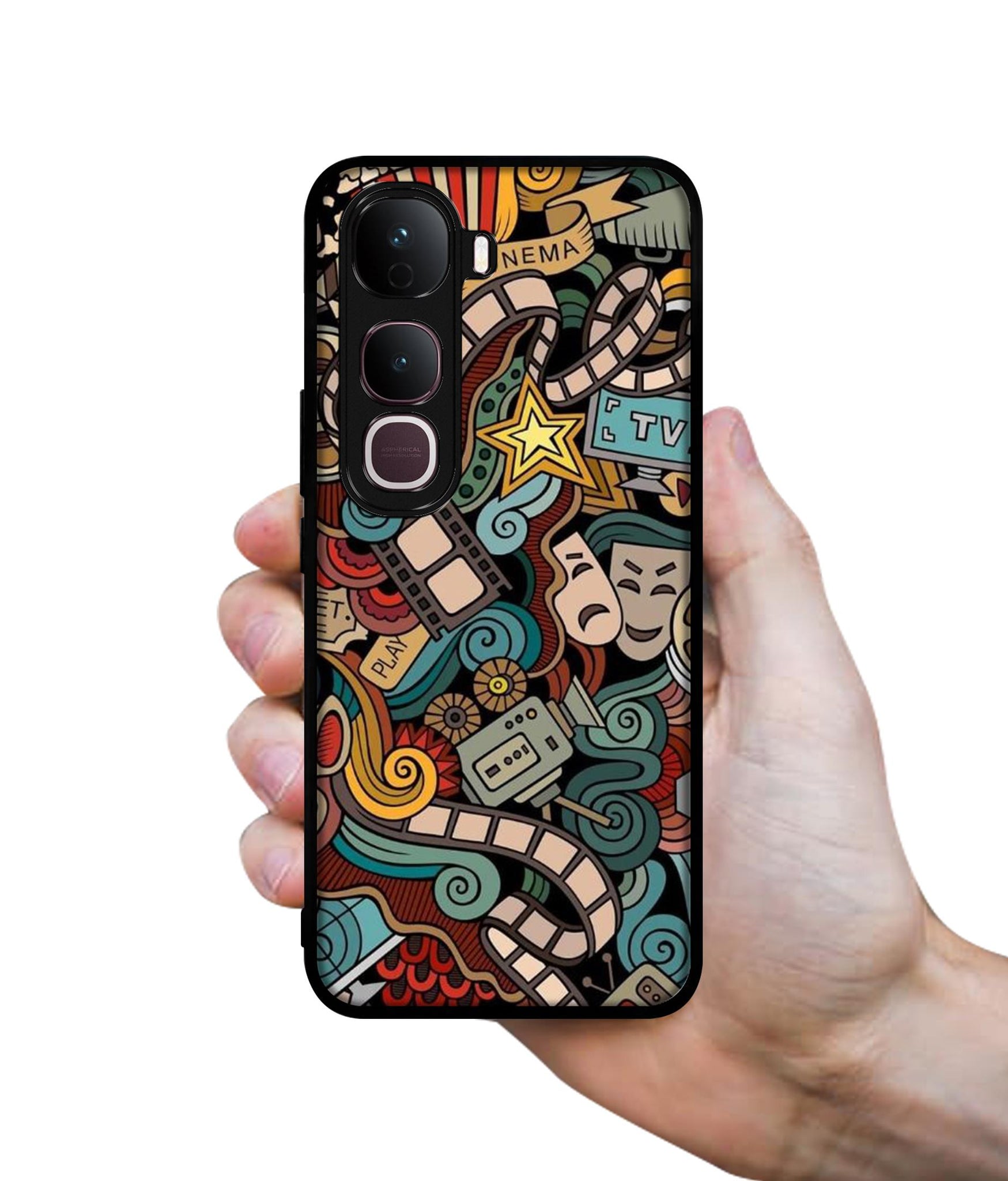 Movies Designer 2D Printed Back Case Cover for Vivo Y400 Pro 5G