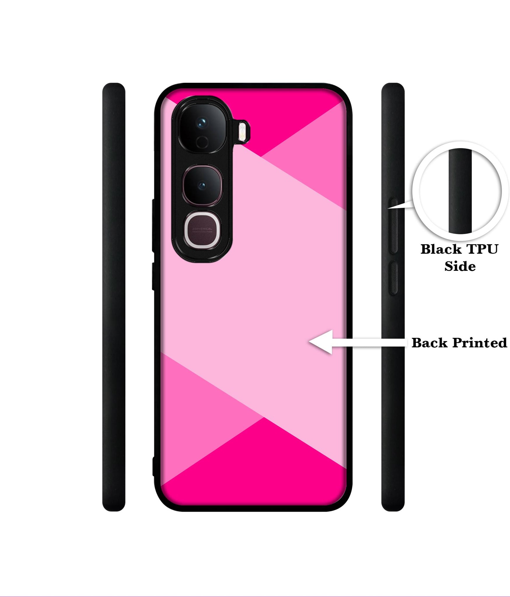 Pink Cross Vector Designer 2D Printed Back Case Cover for Vivo Y400 Pro 5G
