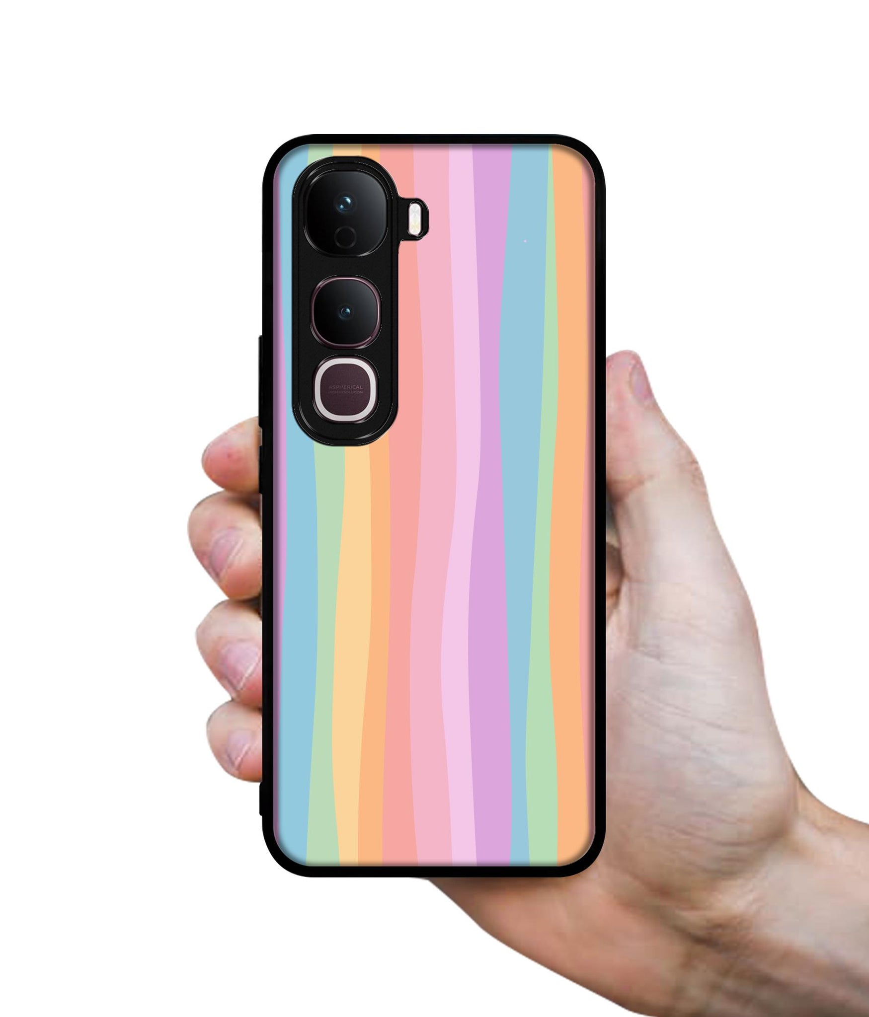 Cool Rainbow Designer 2D Printed Back Case Cover for Vivo Y400 Pro 5G