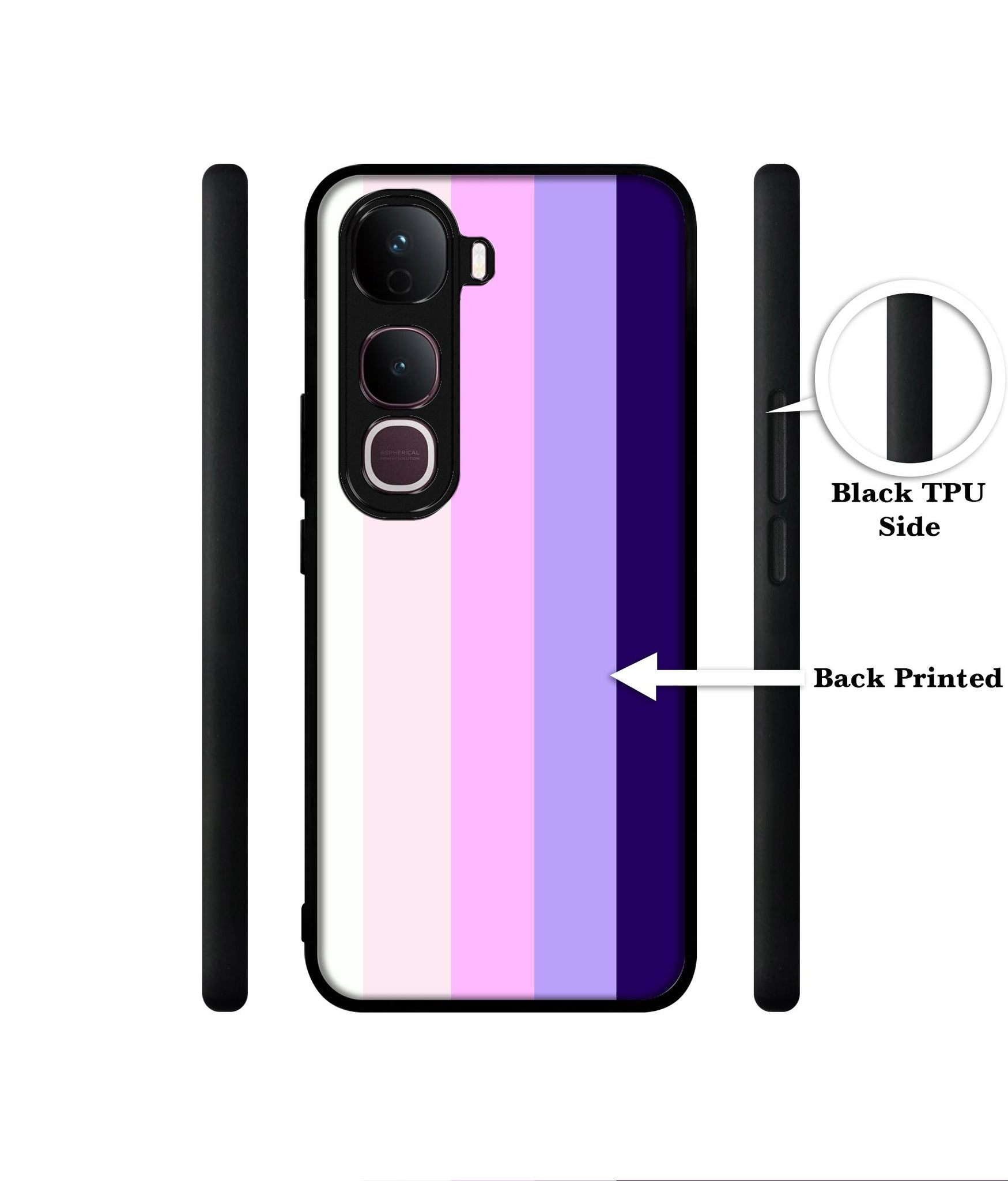 Pink and Purple Lines Designer 2D Printed Back Case Cover for Vivo Y400 Pro 5G