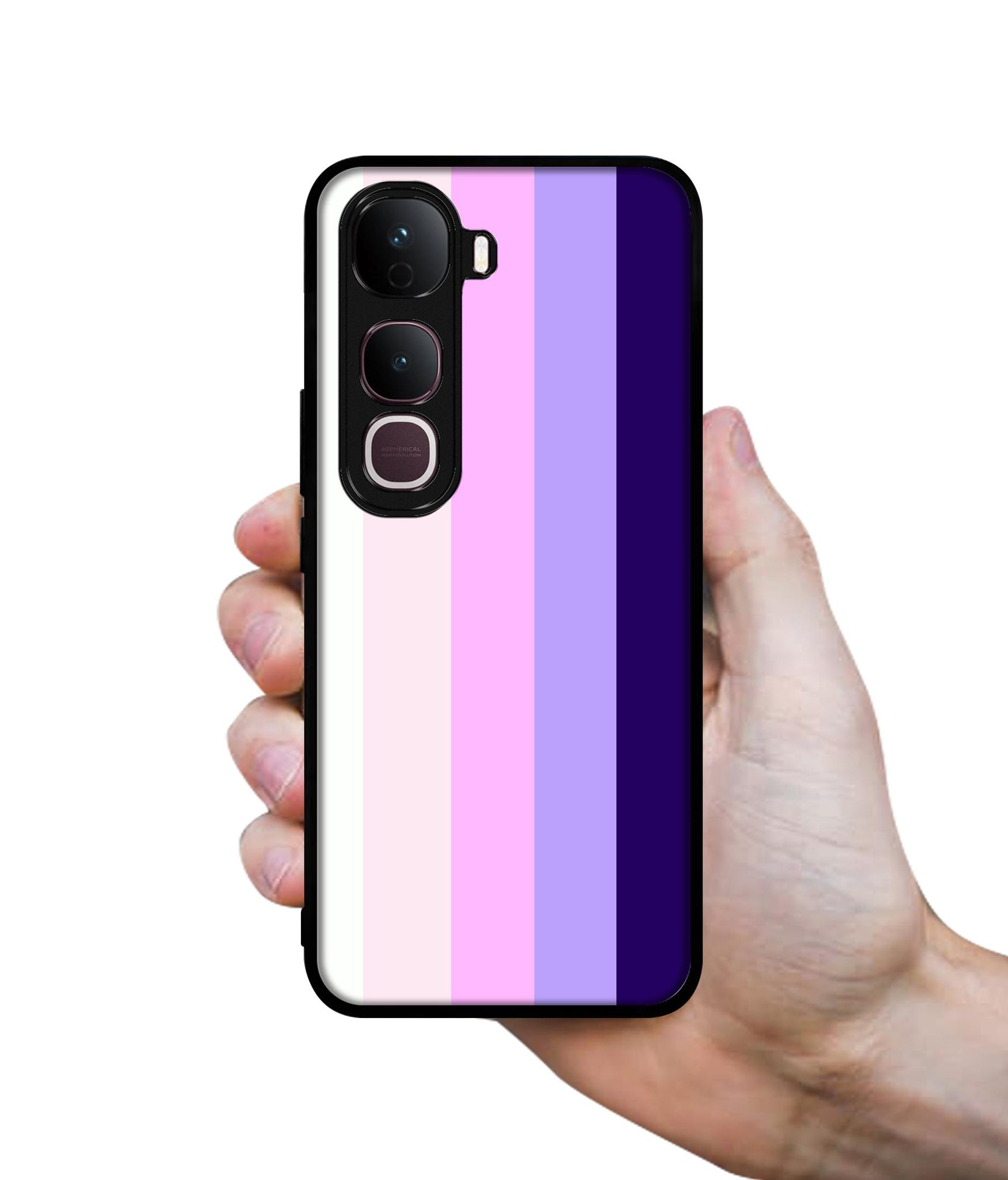 Pink and Purple Lines Designer 2D Printed Back Case Cover for Vivo Y400 Pro 5G