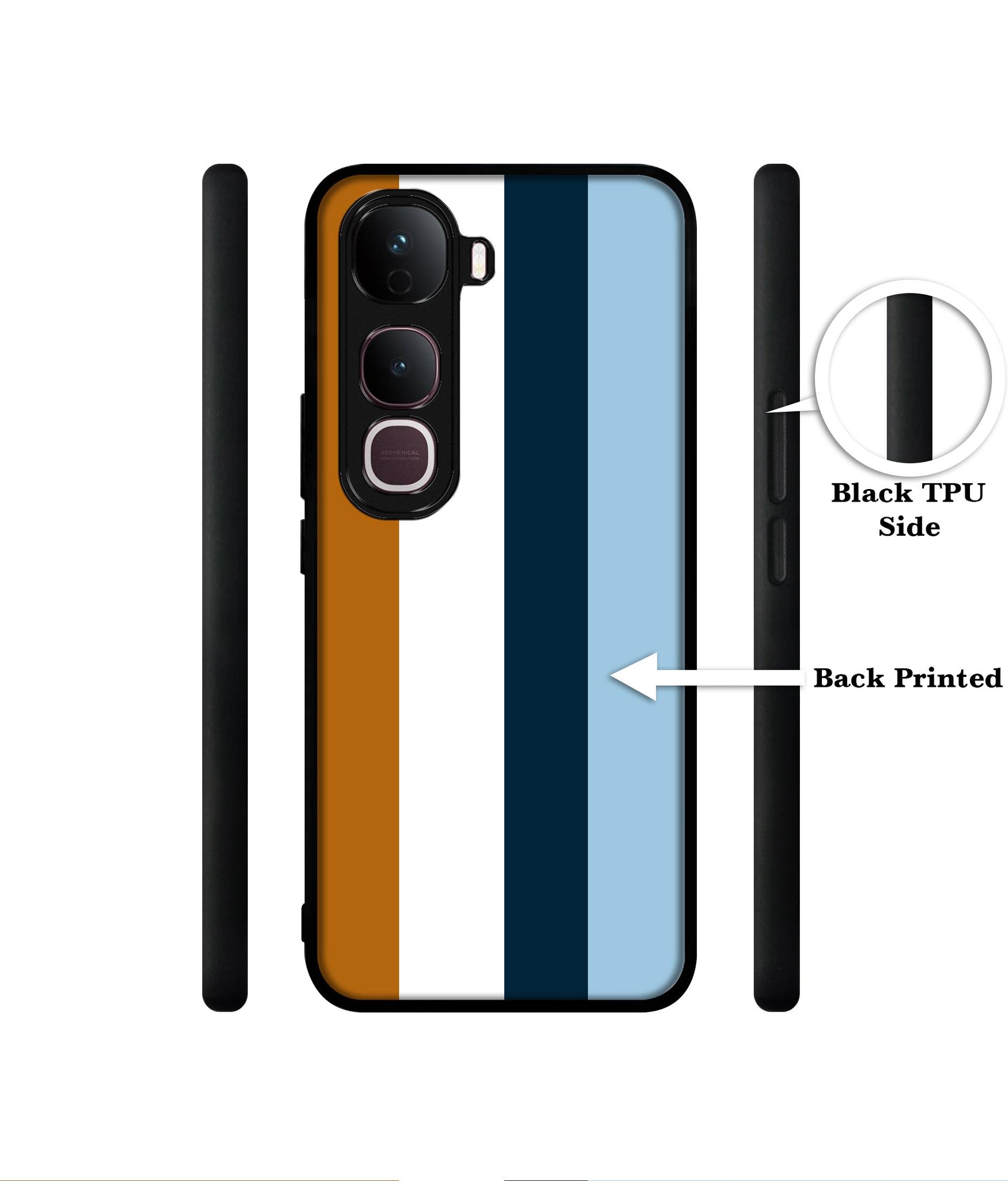 Color Stripes Designer 2D Printed Back Case Cover for Vivo Y400 Pro 5G