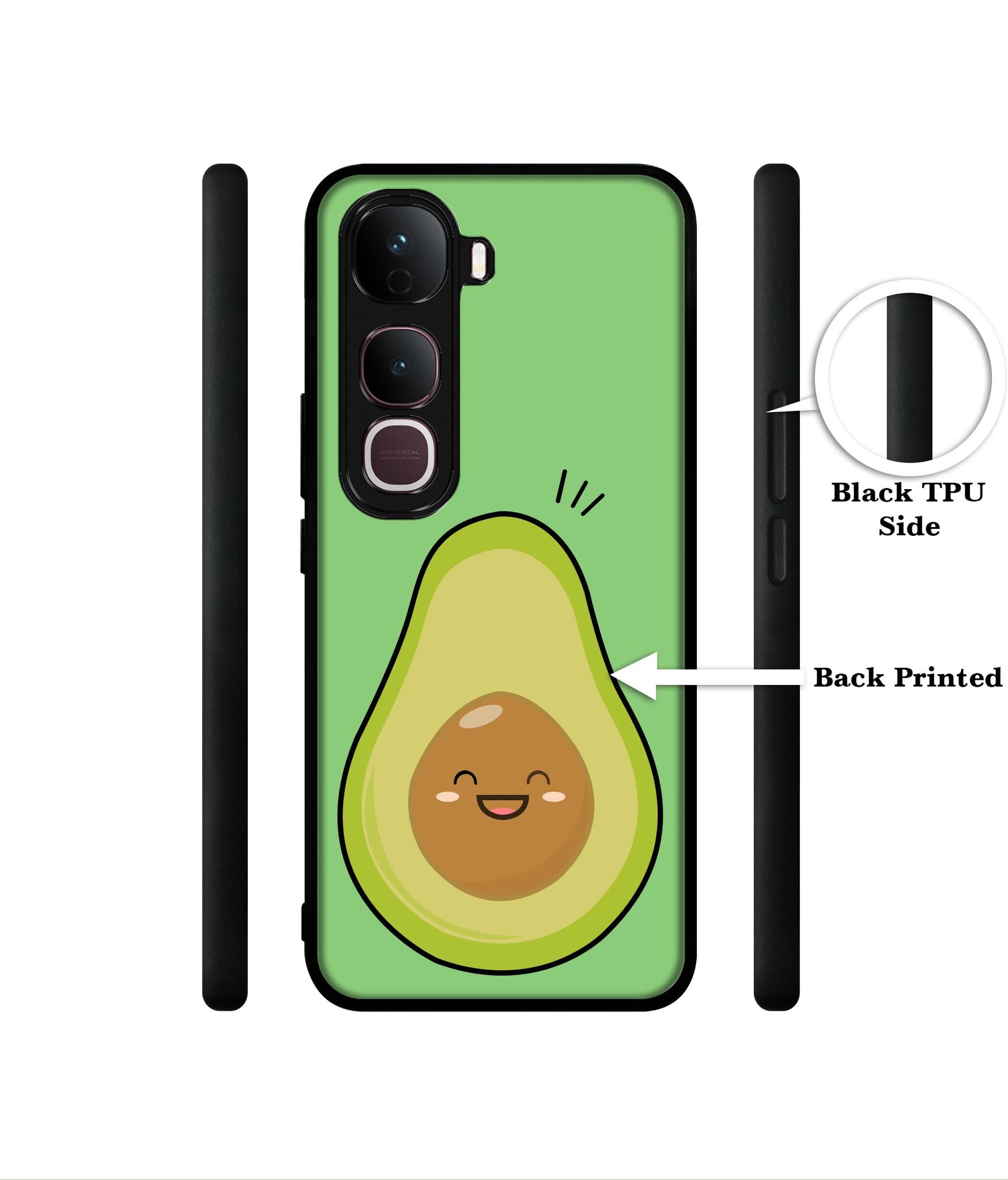 Avocados Designer 2D Printed Back Case Cover for Vivo Y400 Pro 5G