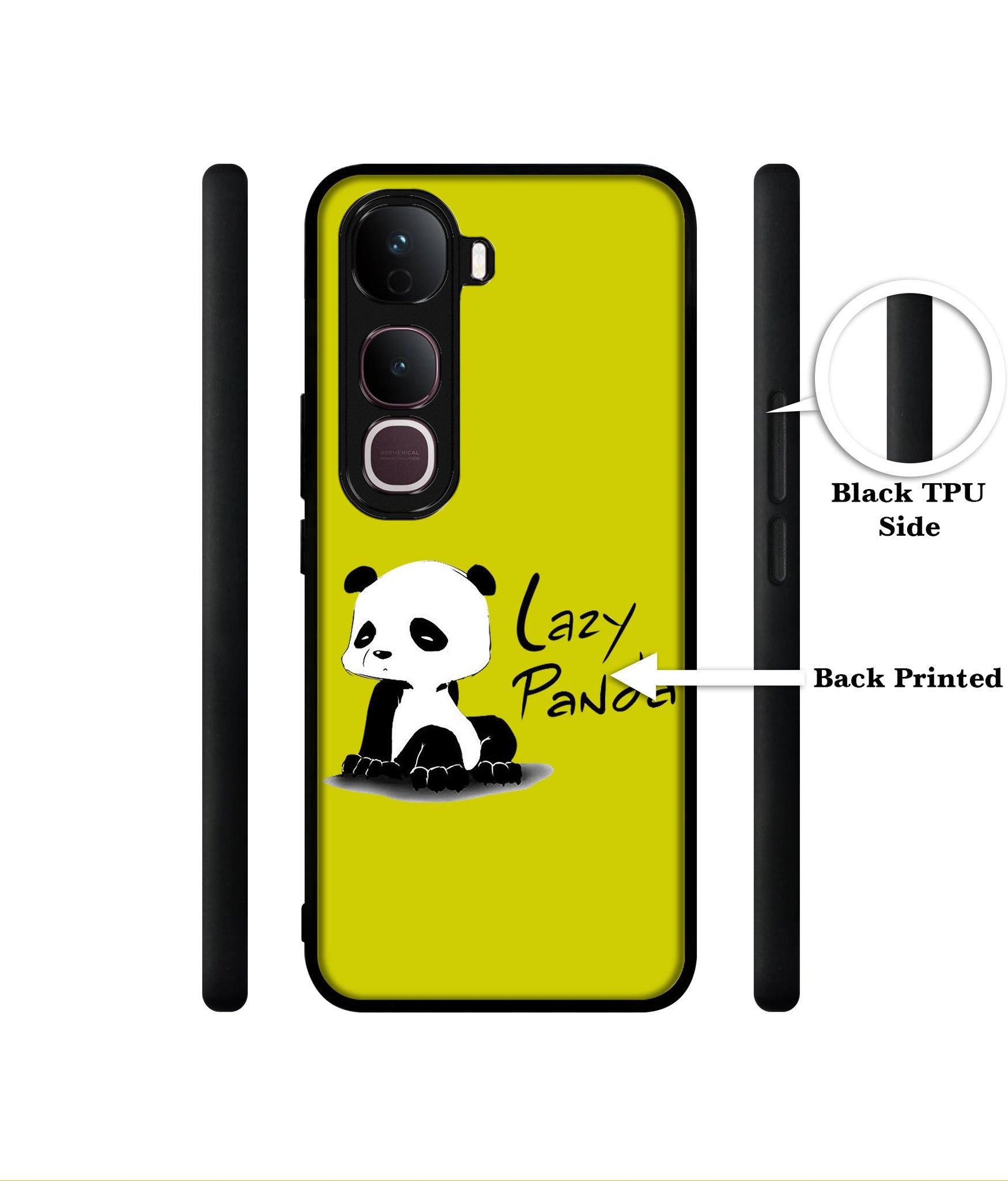 Lazy Panda Designer 2D Printed Back Case Cover for Vivo Y400 Pro 5G