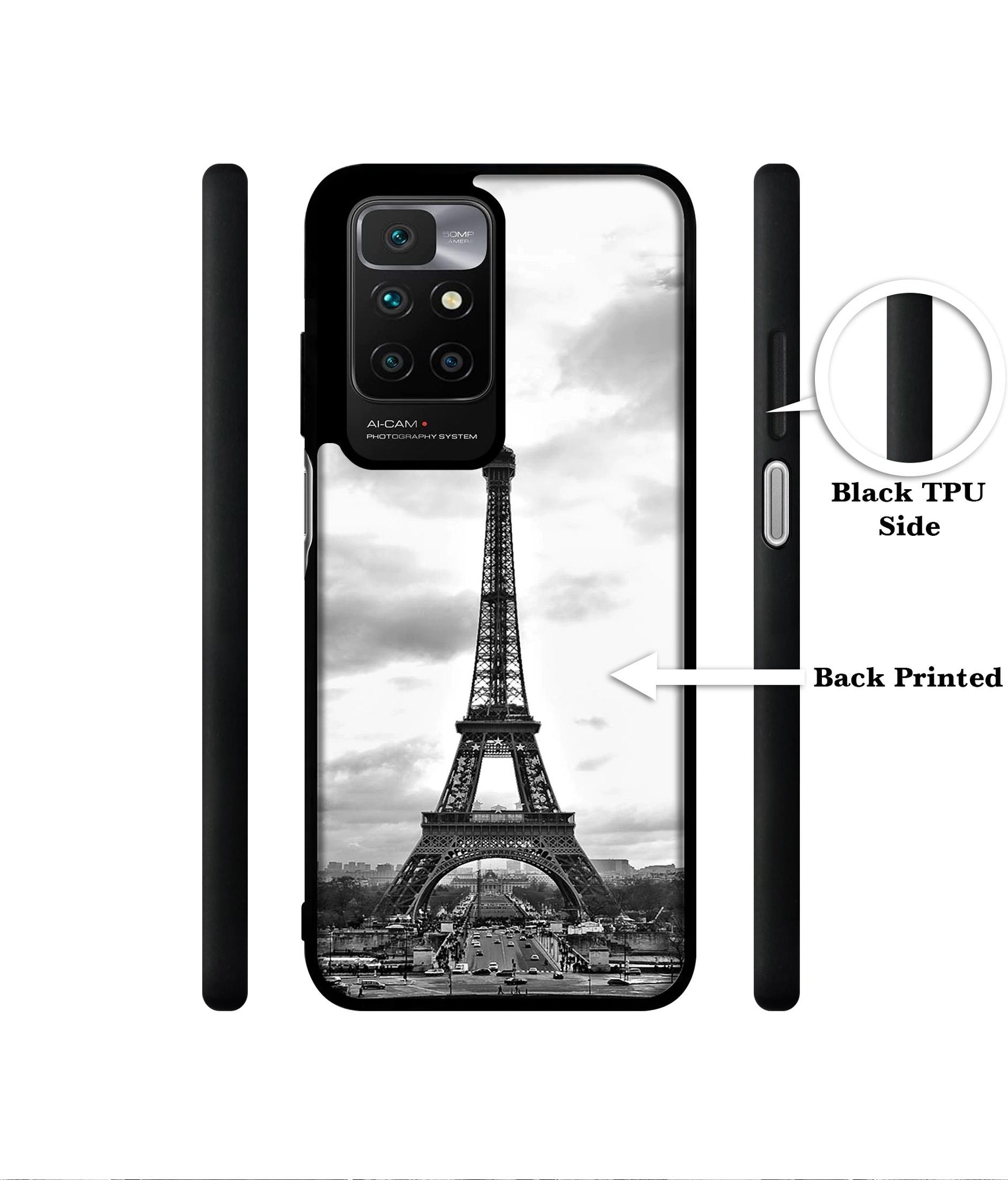 Eiffel Tower Designer 2D Printed Back Case Cover for Mi Redmi 10 4G