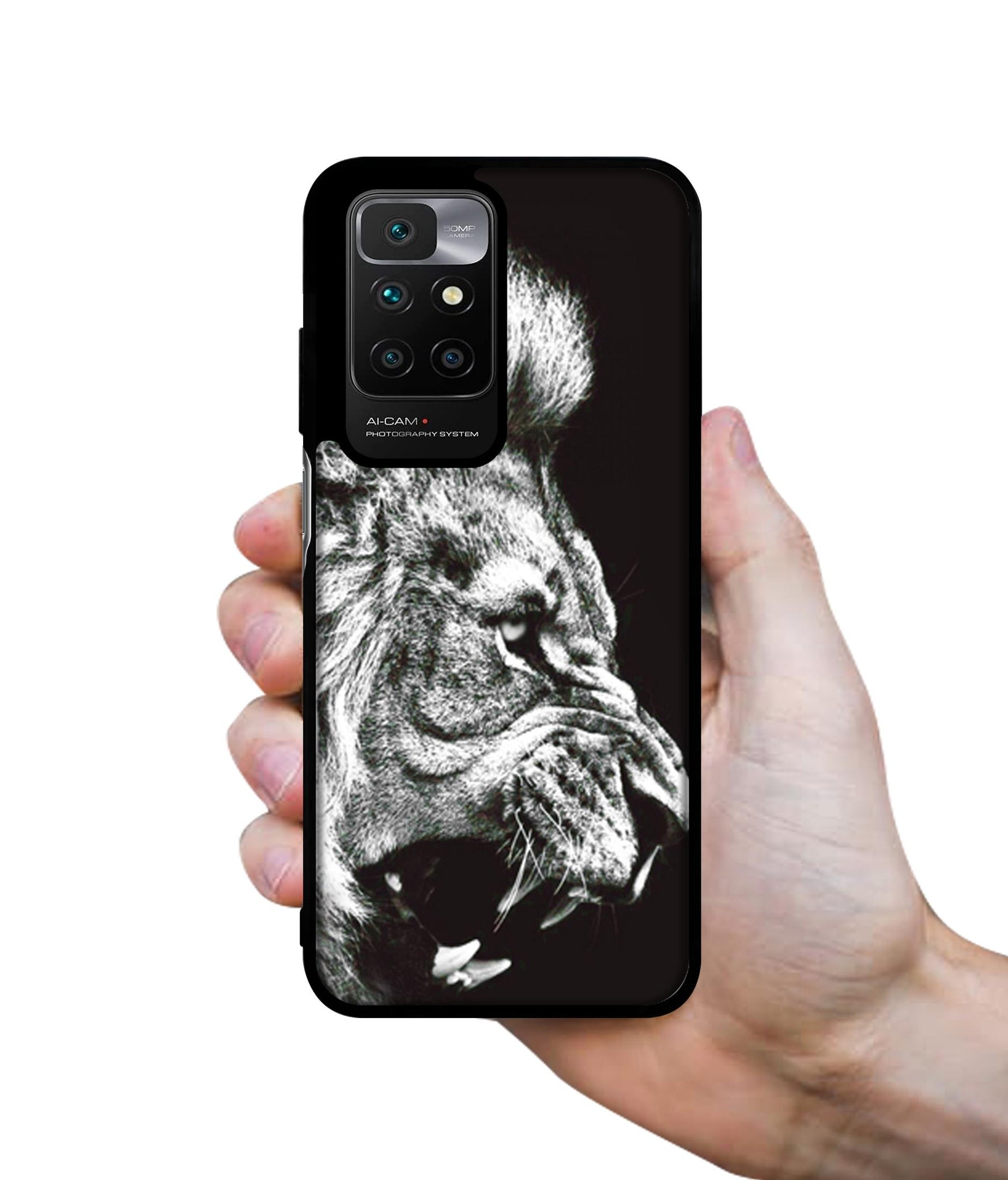 Angry Lion Designer 2D Printed Back Case Cover for Mi Redmi 10 4G