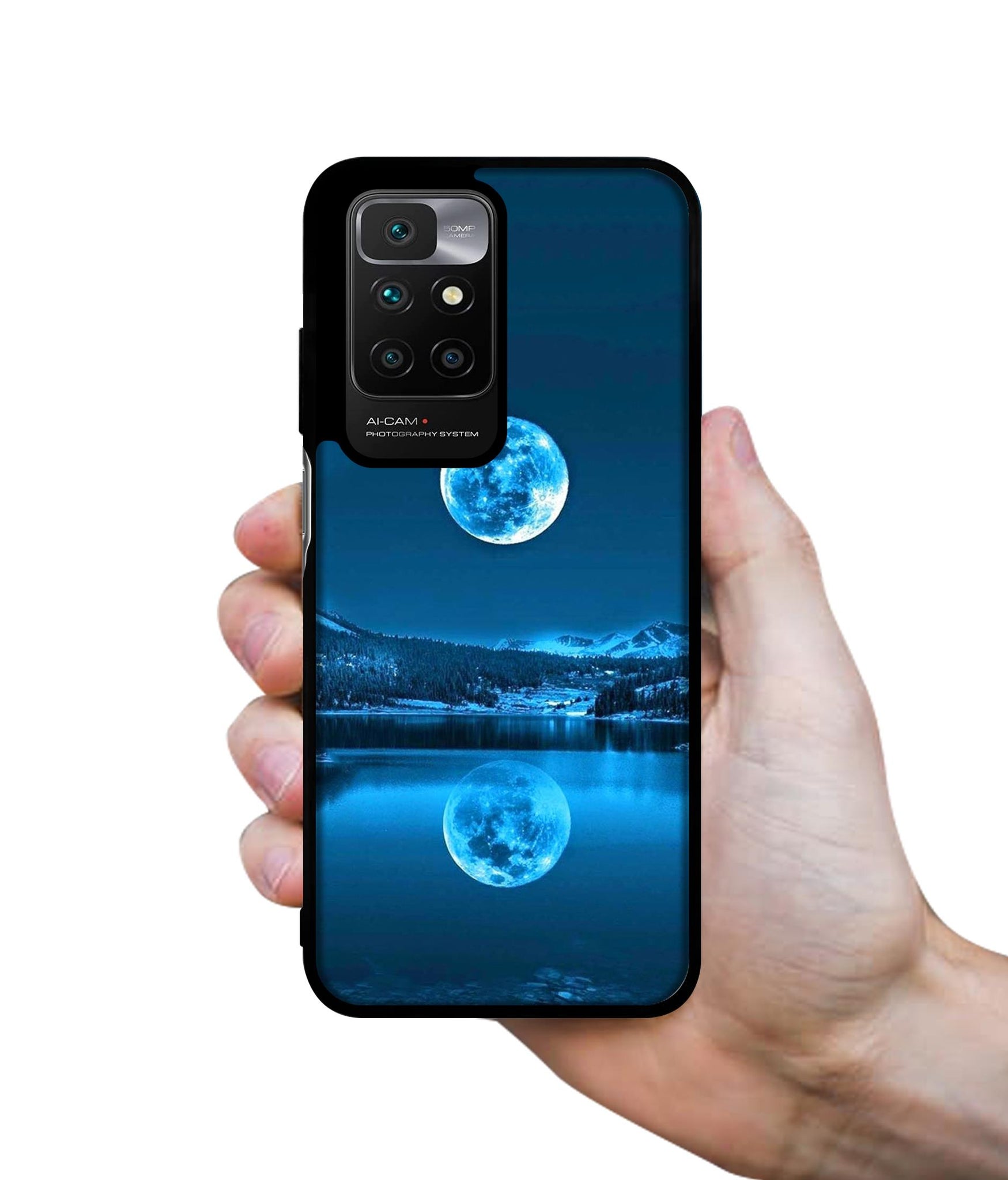 Awesome Moon Designer 2D Printed Back Case Cover for Mi Redmi 10 4G